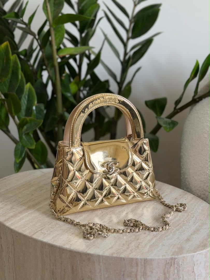 Chanel Metallic Nano Kelly Shopper Bag - Image 2