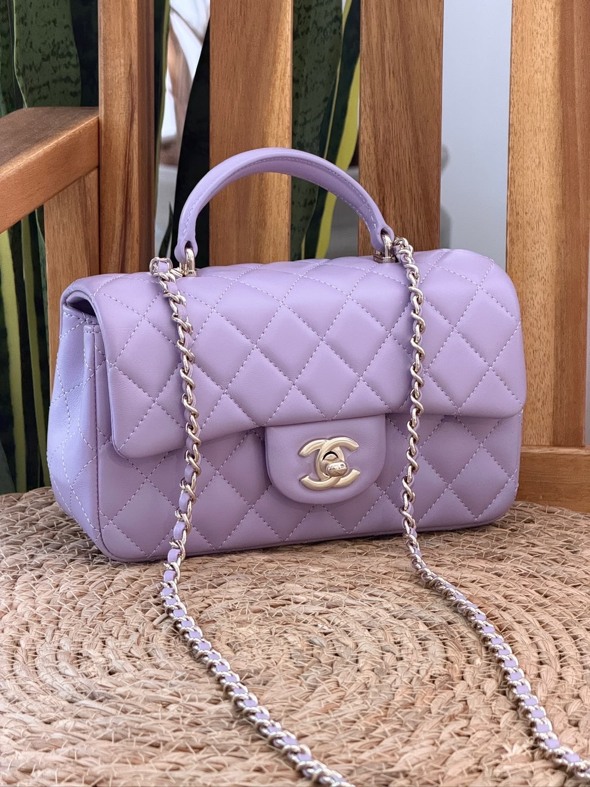 black Chanel Caviar Mini Rectangular Flap Bag - Image 9