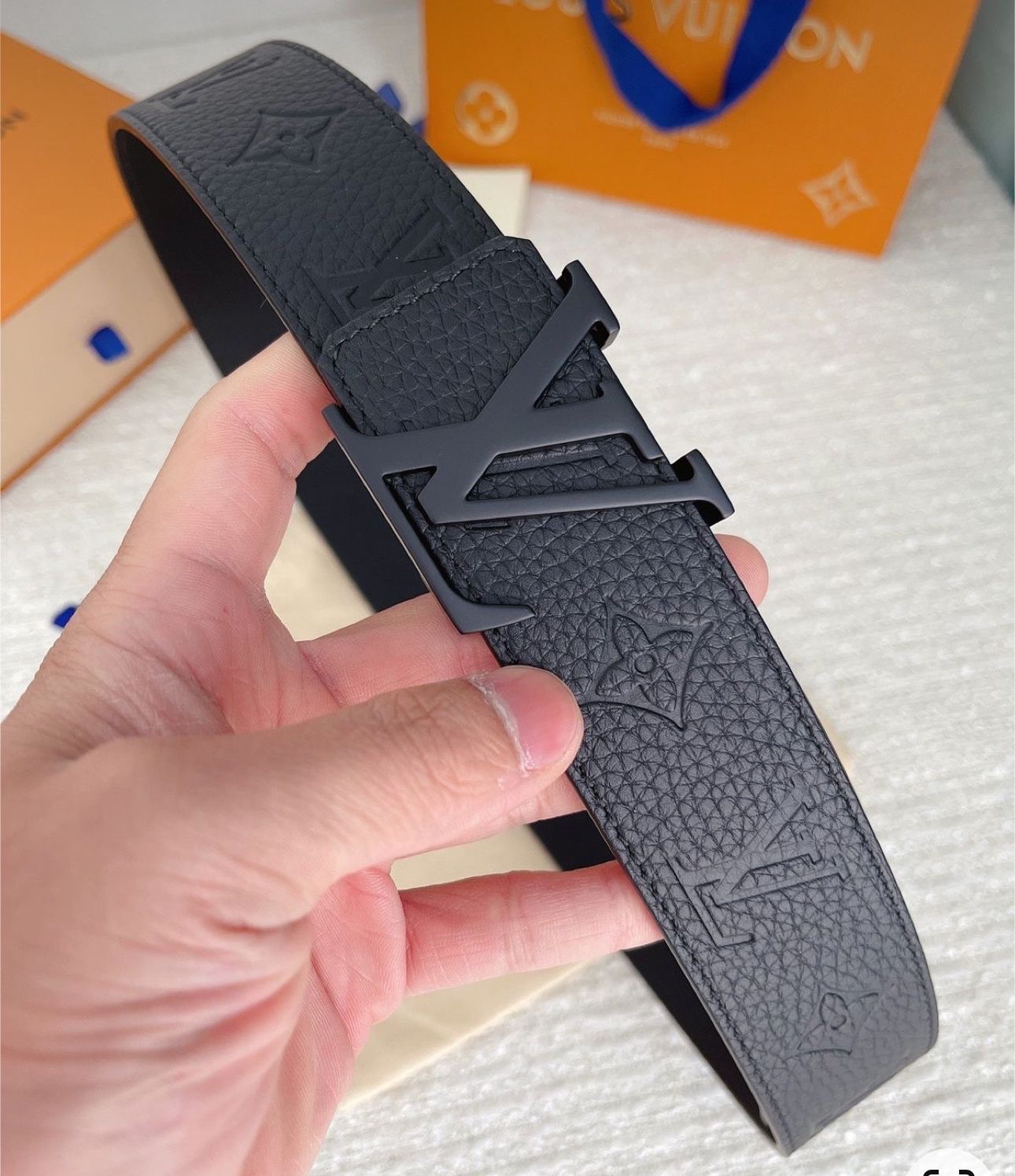 Louis Vuitton LV Initiales Belt Features Taurillon Leather Strap