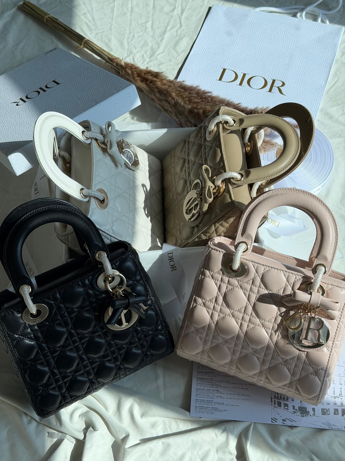 Dior Lady Dior Handbag Cannage Stitching - Image 3