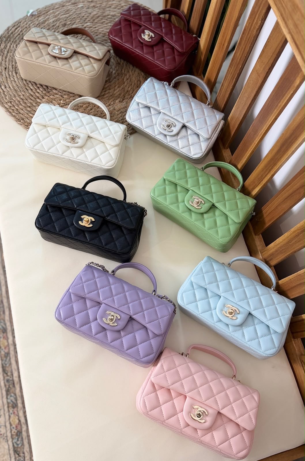 black Chanel Caviar Mini Rectangular Flap Bag - Image 10
