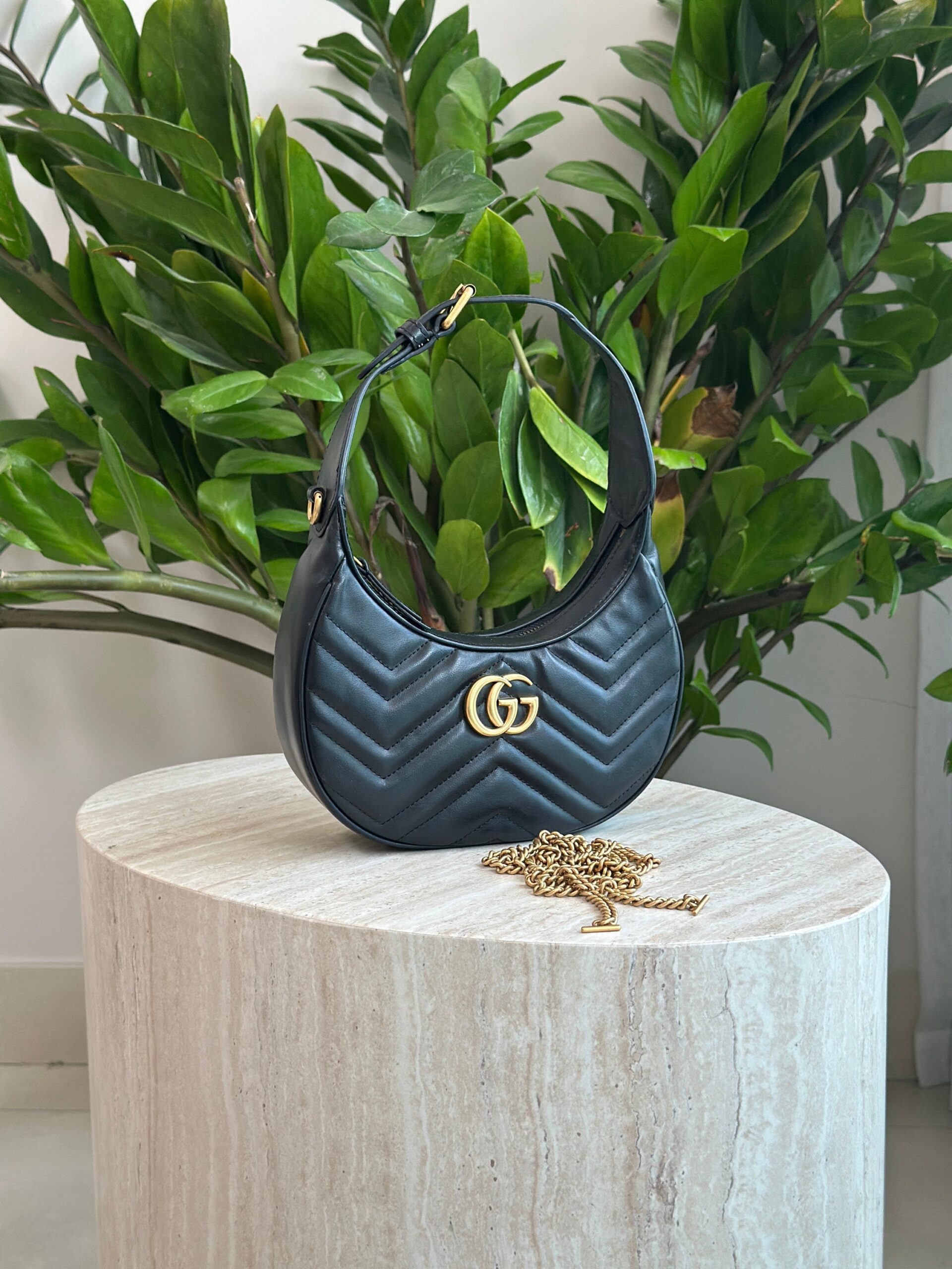 Gucci GG Marmont Half Moon Bag - Image 5