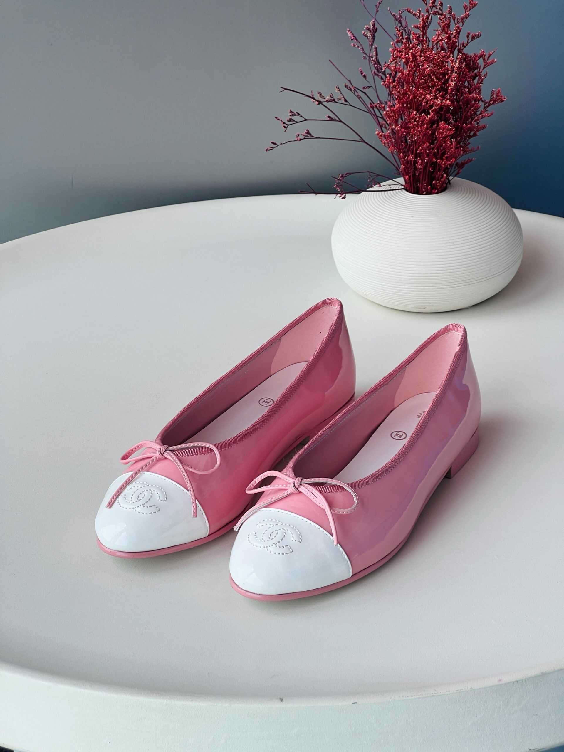 Chanel Ballet Flats Featuring