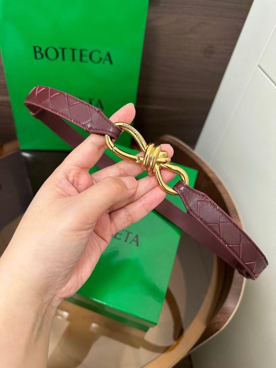 Bottega Veneta Knot Belt Intrecciato Leather - Image 5
