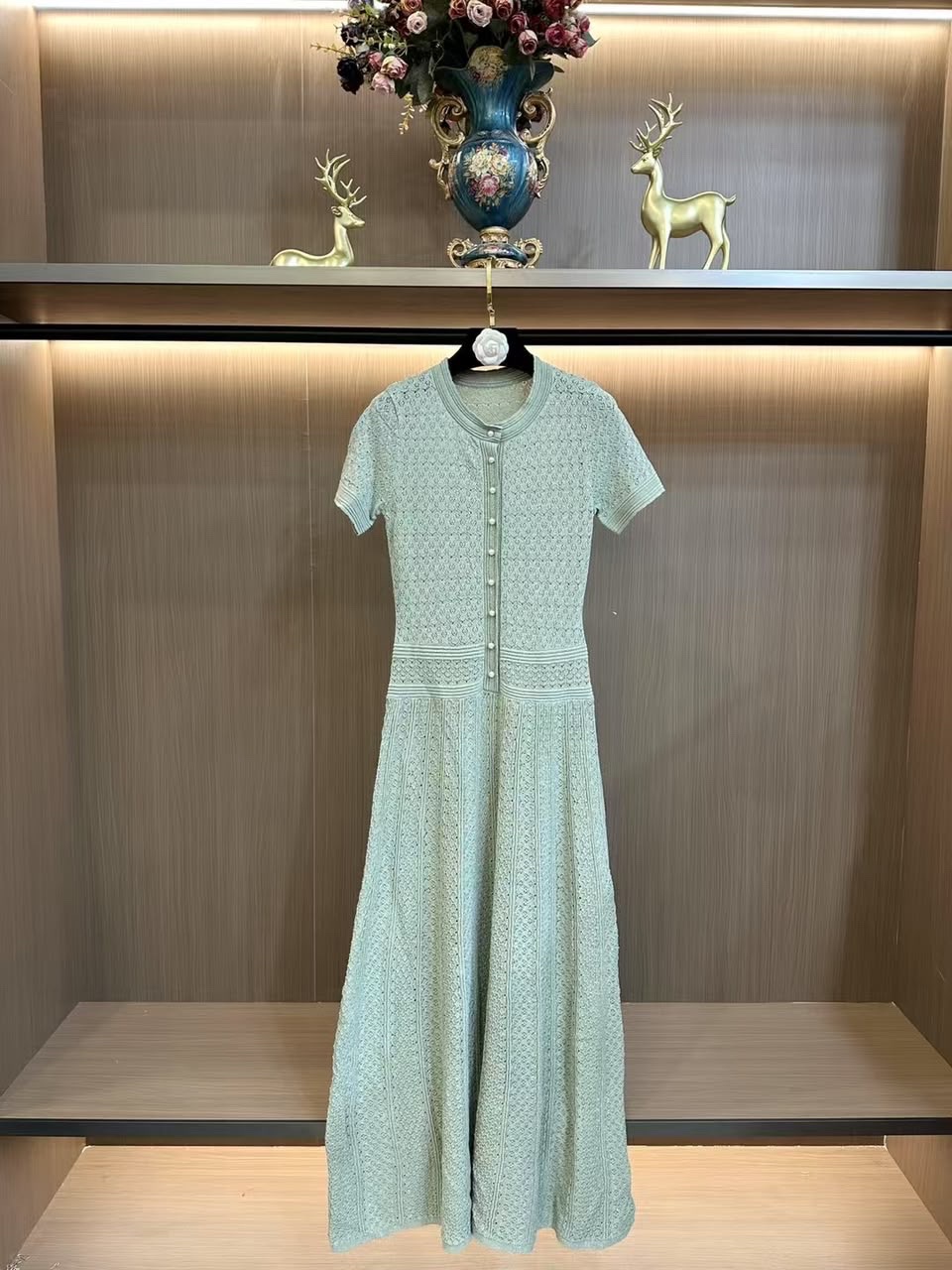 Sandro Open-Knit Maxi Dress - Image 2