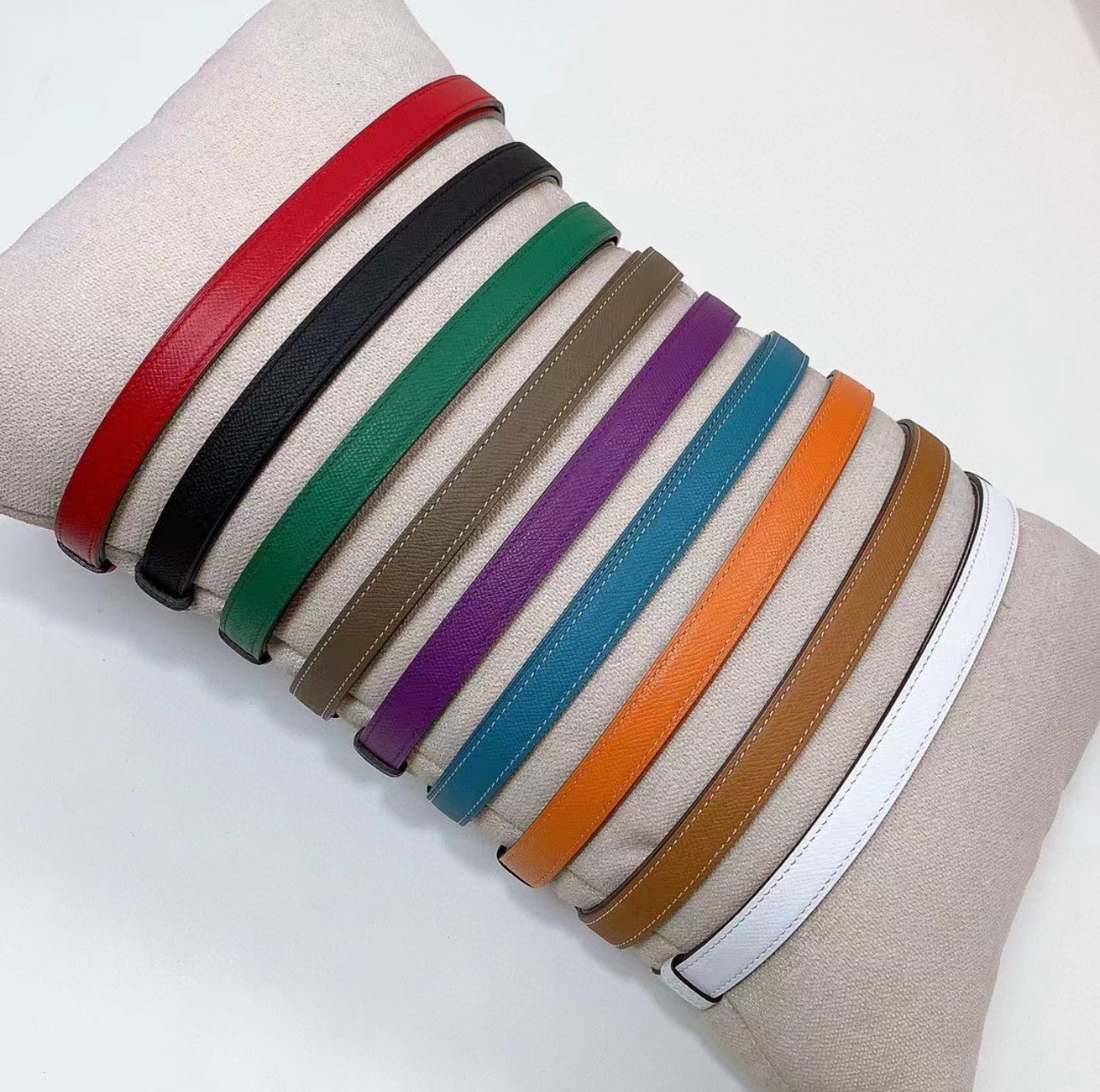 Hermès Rivale Belts Crafted From Epsom Calfskin Leather. - Image 10