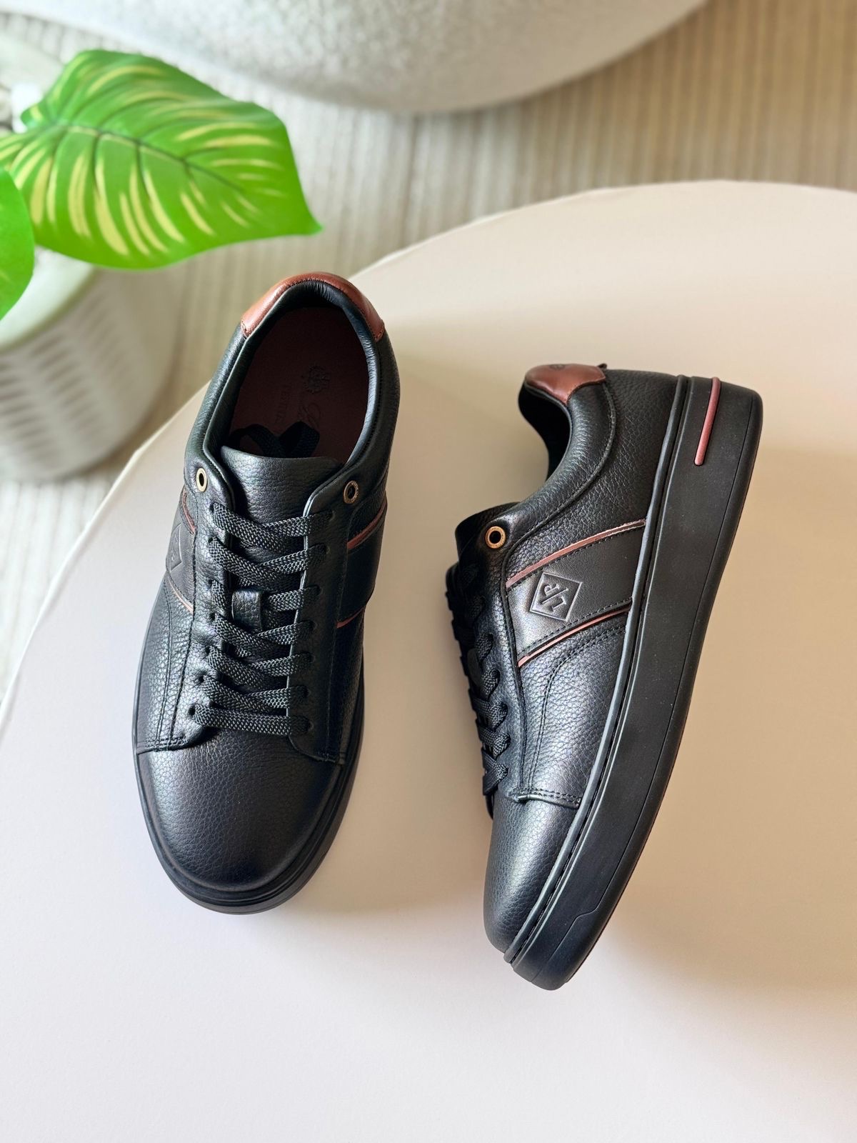 Loro Piana Leather Sneakers - Image 2
