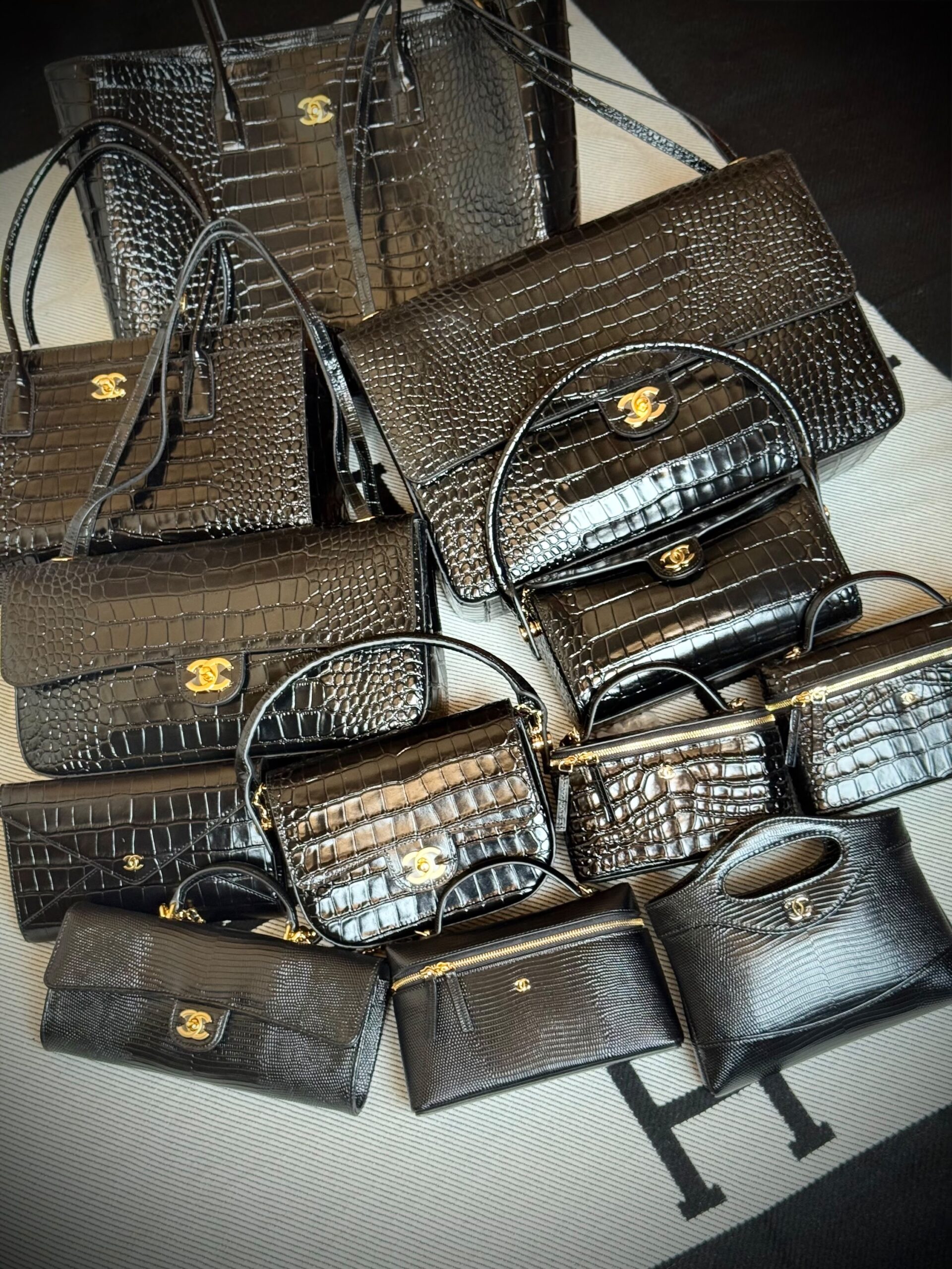 Chanel Croc-Embossed Calfskin Bags Collection - Image 2
