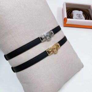 Hermès Rivale Belts Crafted From Epsom Calfskin Leather.