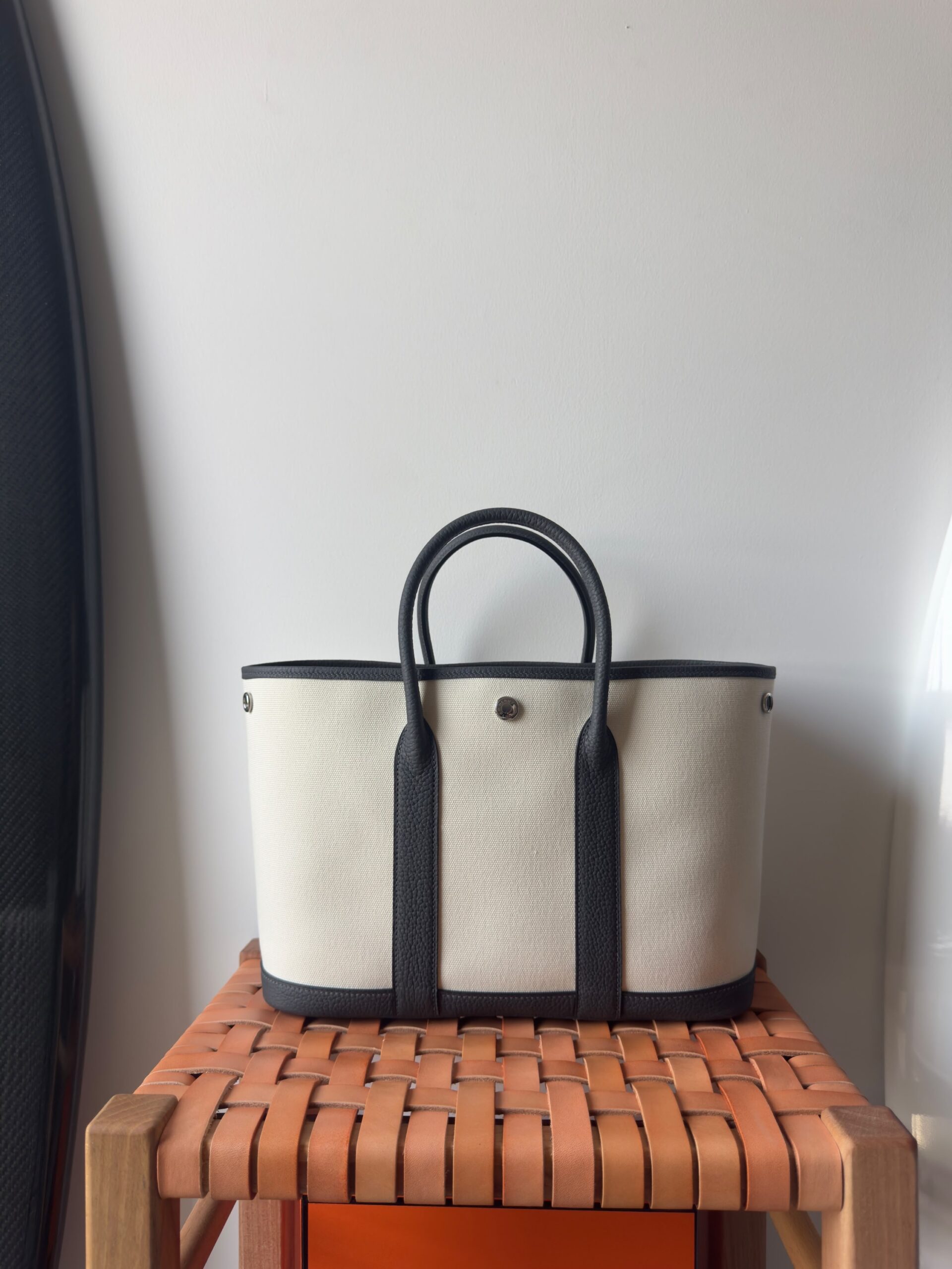 Hermès Neo Garden Party 30 Canvas With Vert Moyen Negonda Leather - Image 9