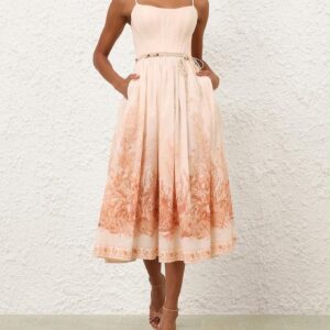 Zimmermann Wanderlust Corset Midi Dress