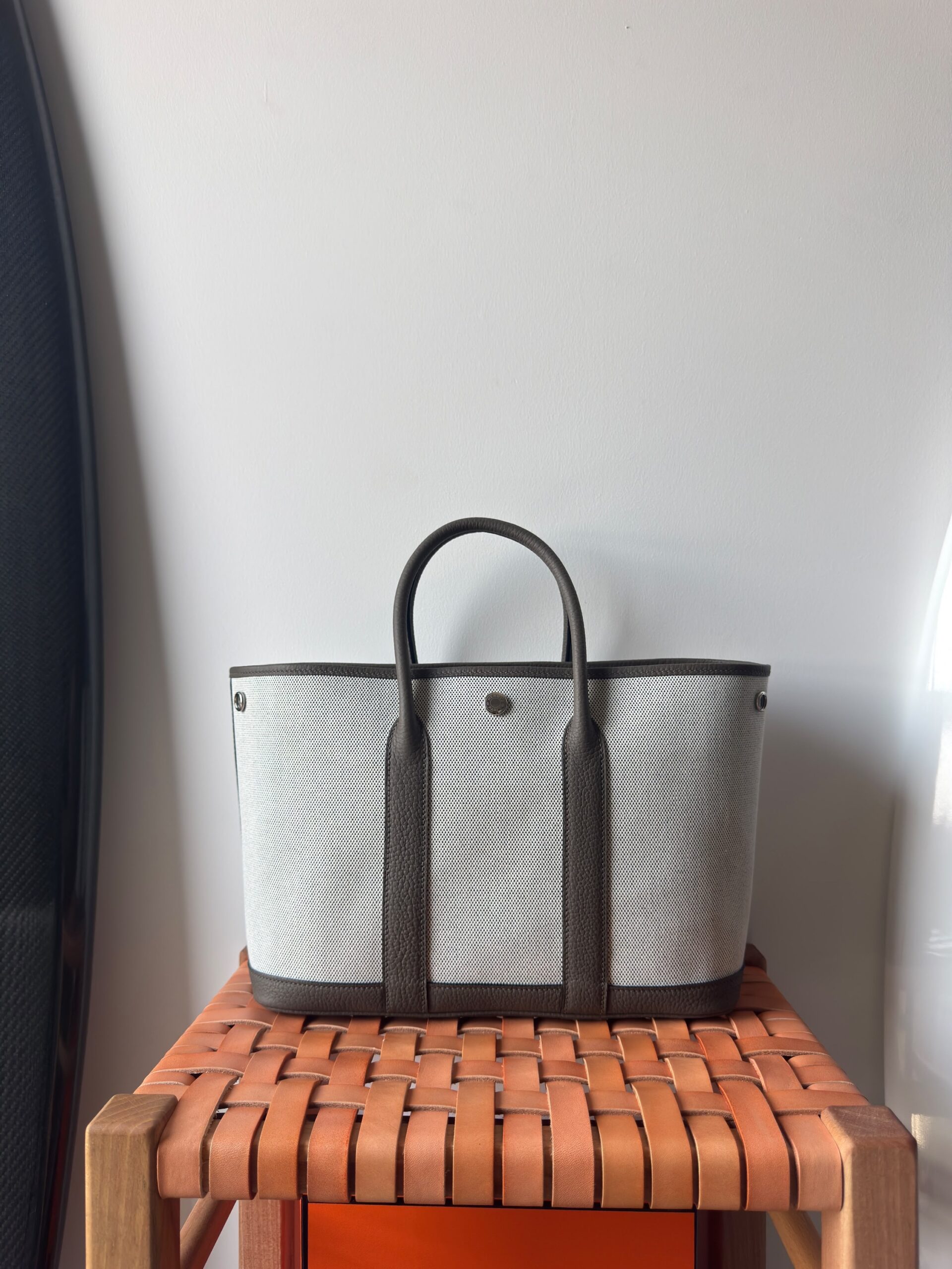 Hermès Neo Garden Party 30 Canvas With Vert Moyen Negonda Leather - Image 18