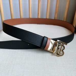 Burberry Reversible TB Belt Black Leather
