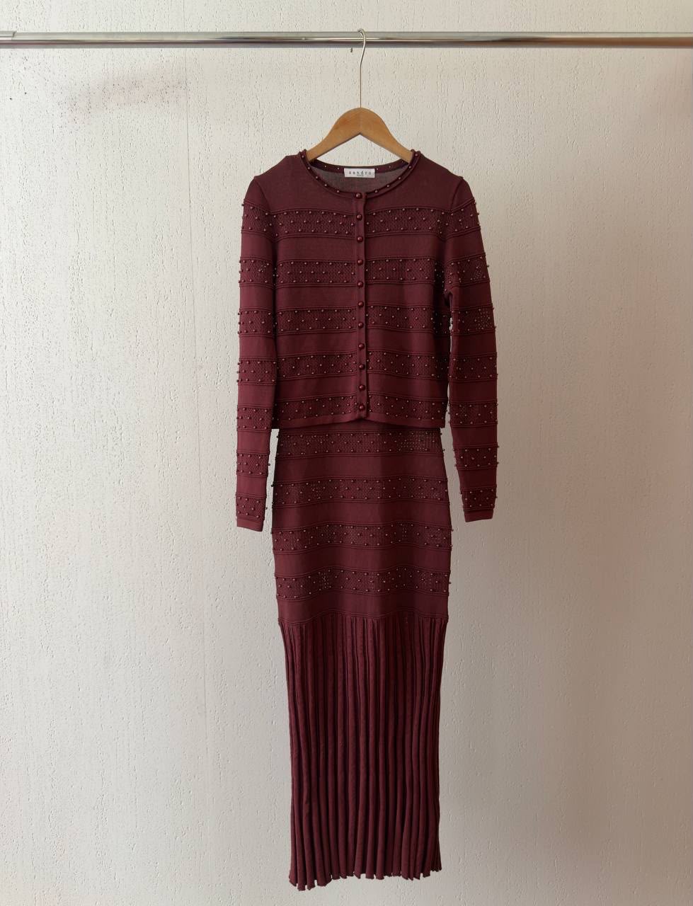 Sandro Burgundy Two-Piece Set - Image 2