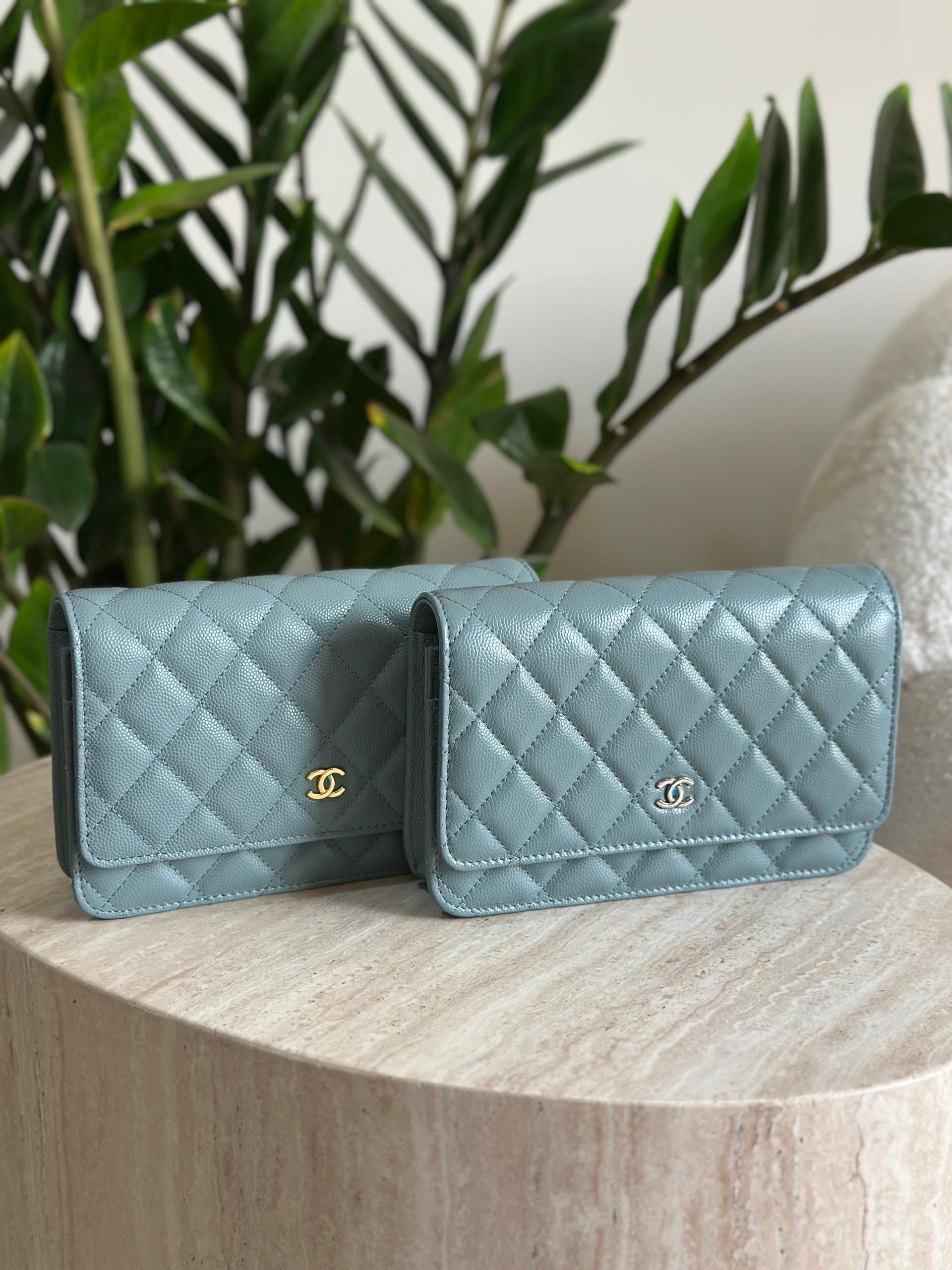 Chanel Iridescent Caviar Wallet on Chain WOC Bag - Image 8