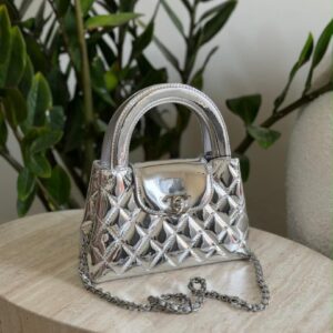 Chanel Metallic Nano Kelly Shopper Bag