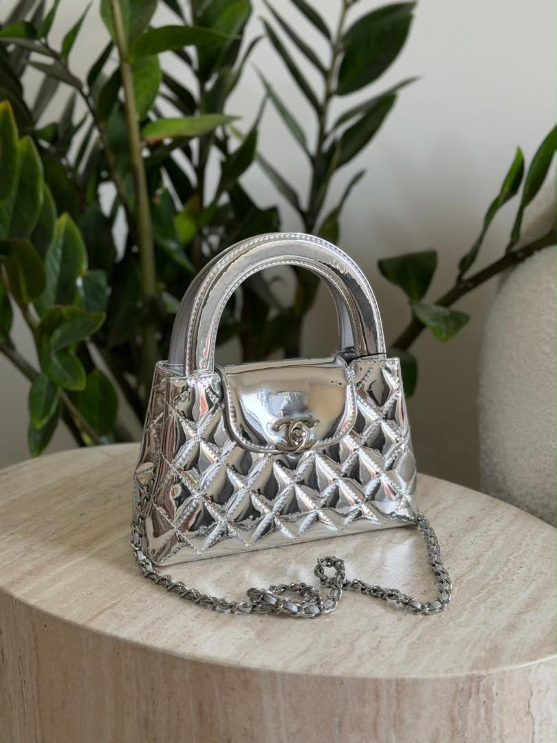 Chanel Metallic Nano Kelly Shopper Bag