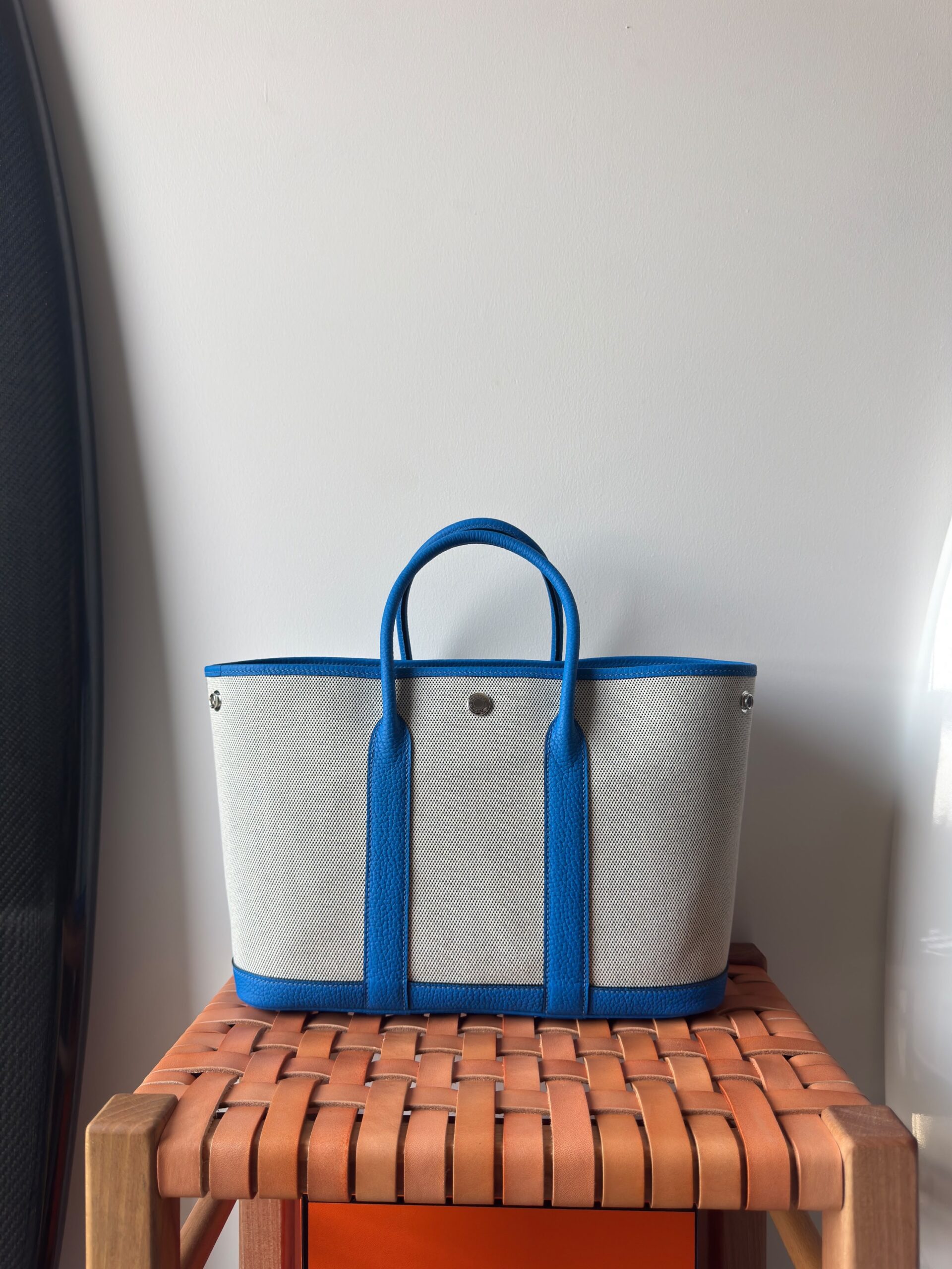 Hermès Neo Garden Party 30 Canvas With Vert Moyen Negonda Leather - Image 11