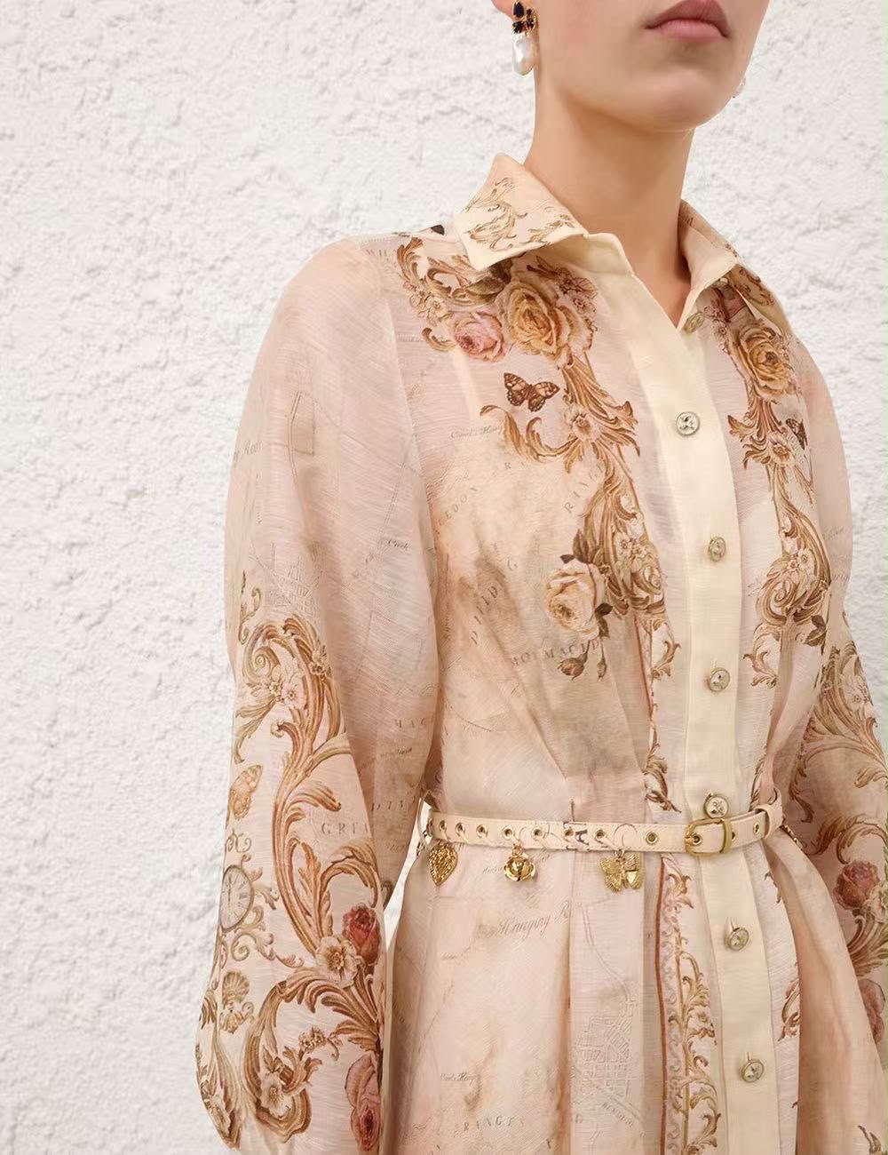 Zimmermann Memento Floral-Print Buttoned Midi Dress - Image 3