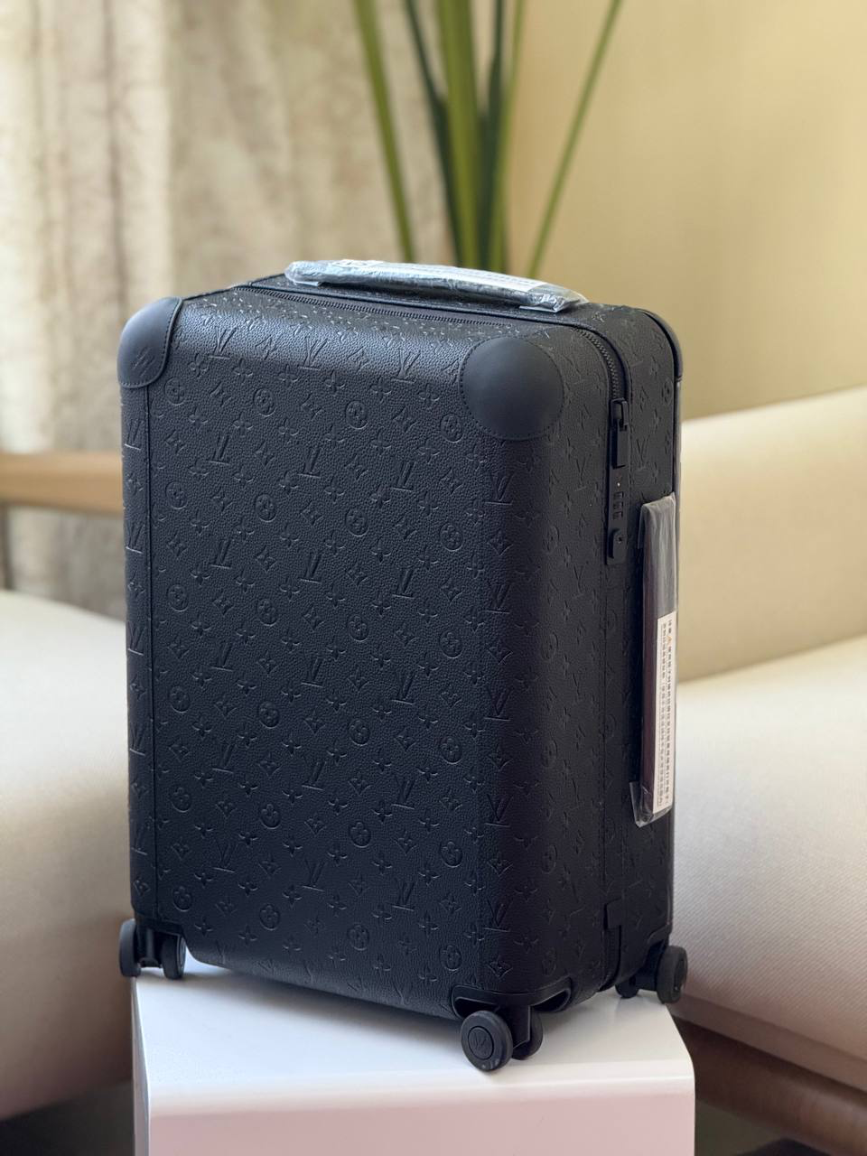 Louis Vuitton Horizon 55 Suitcase Leather Trim And Matte Black Leather Corners