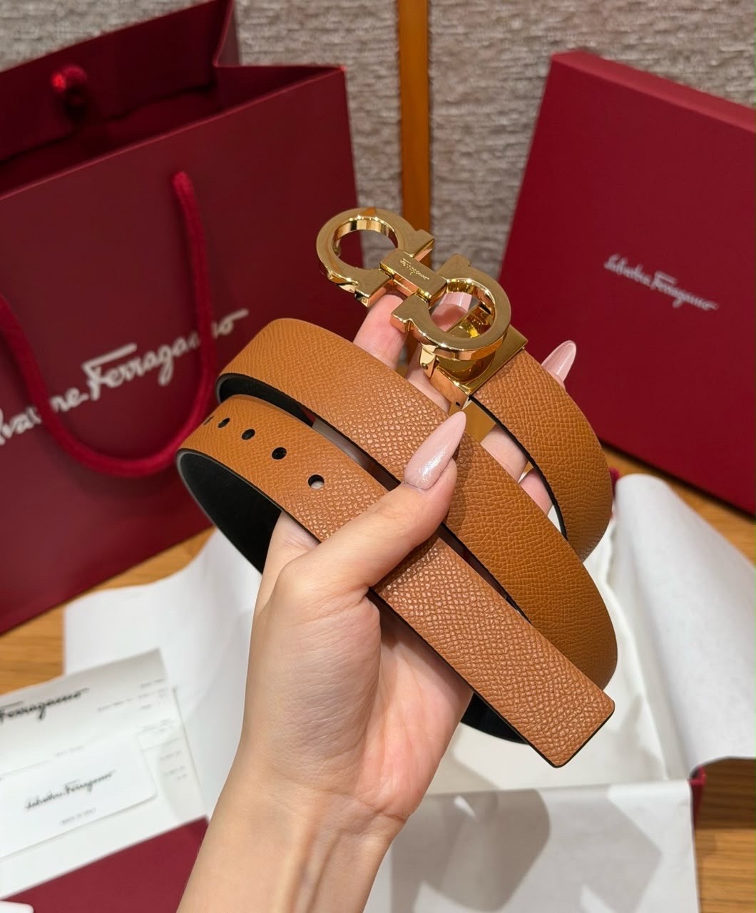 Salvatore Ferragamo Belt Features A Reversible - Image 4