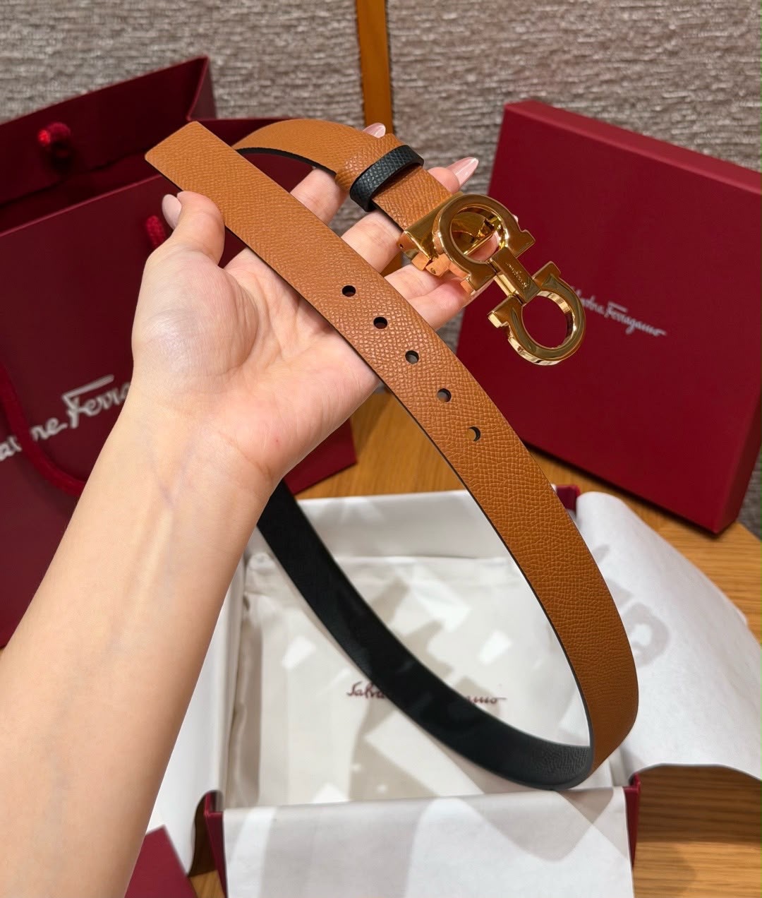 Salvatore Ferragamo Belt Features A Reversible - Image 5