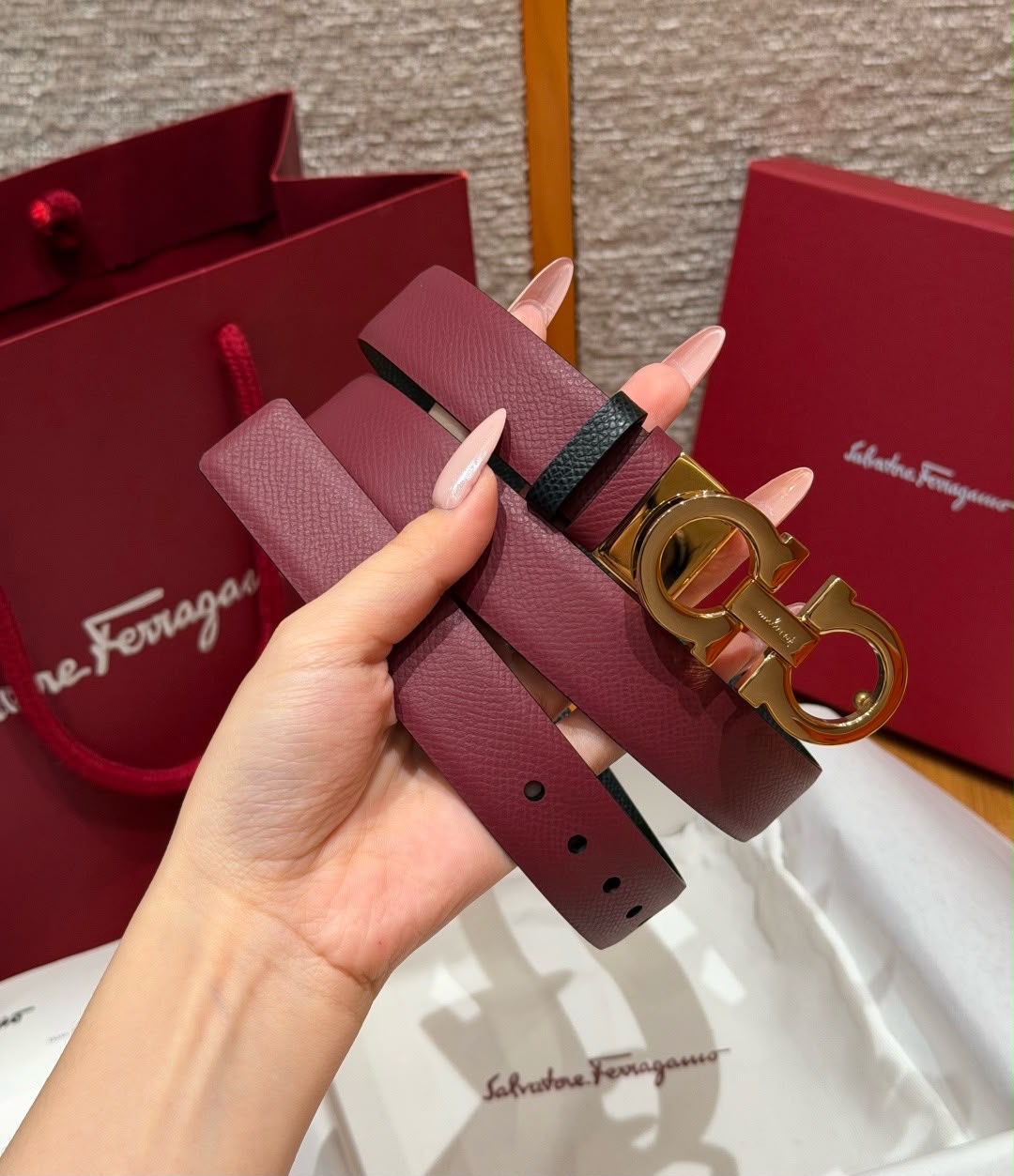 Salvatore Ferragamo Belt Features A Reversible - Image 6