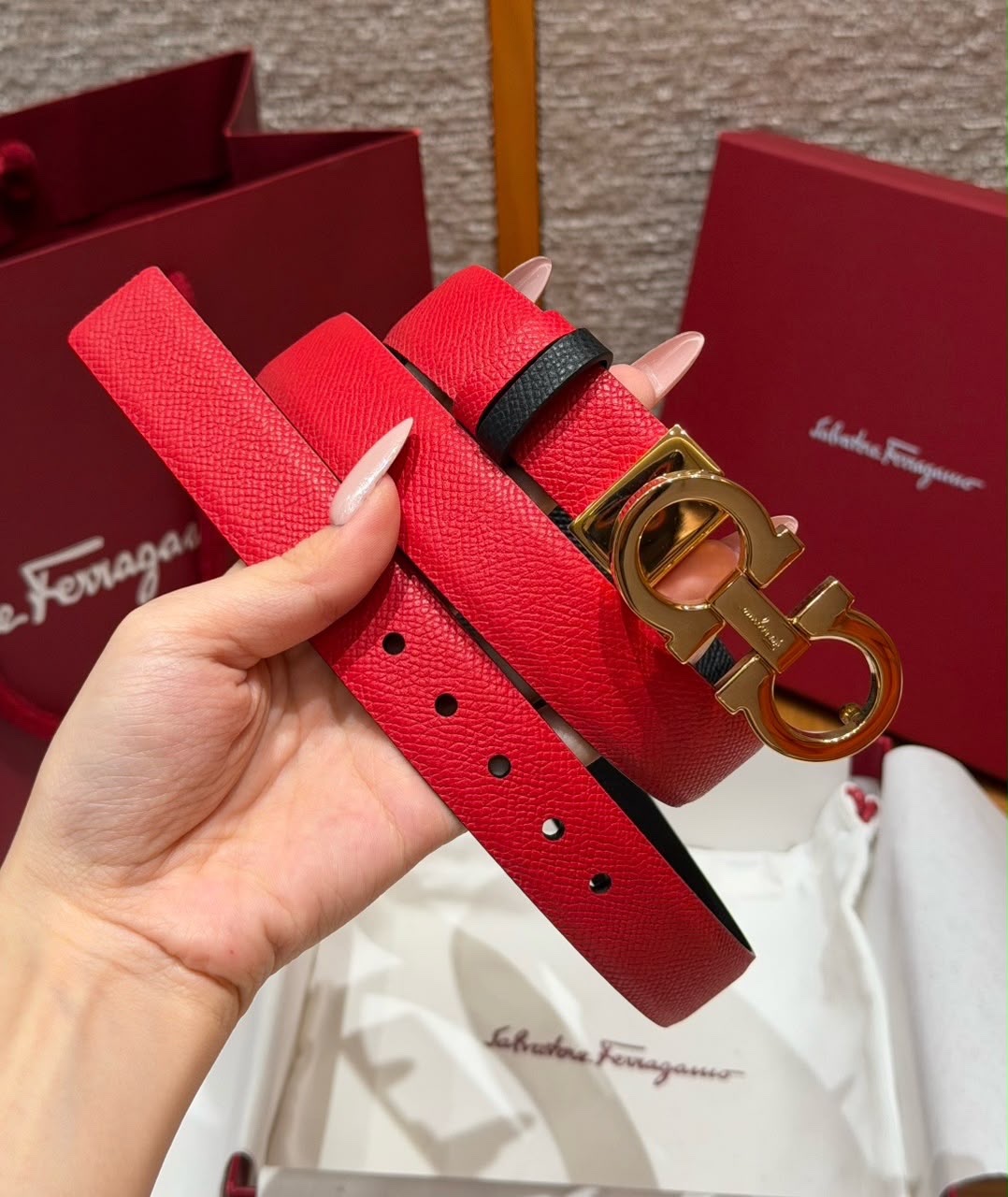 Salvatore Ferragamo Belt Features A Reversible - Image 10