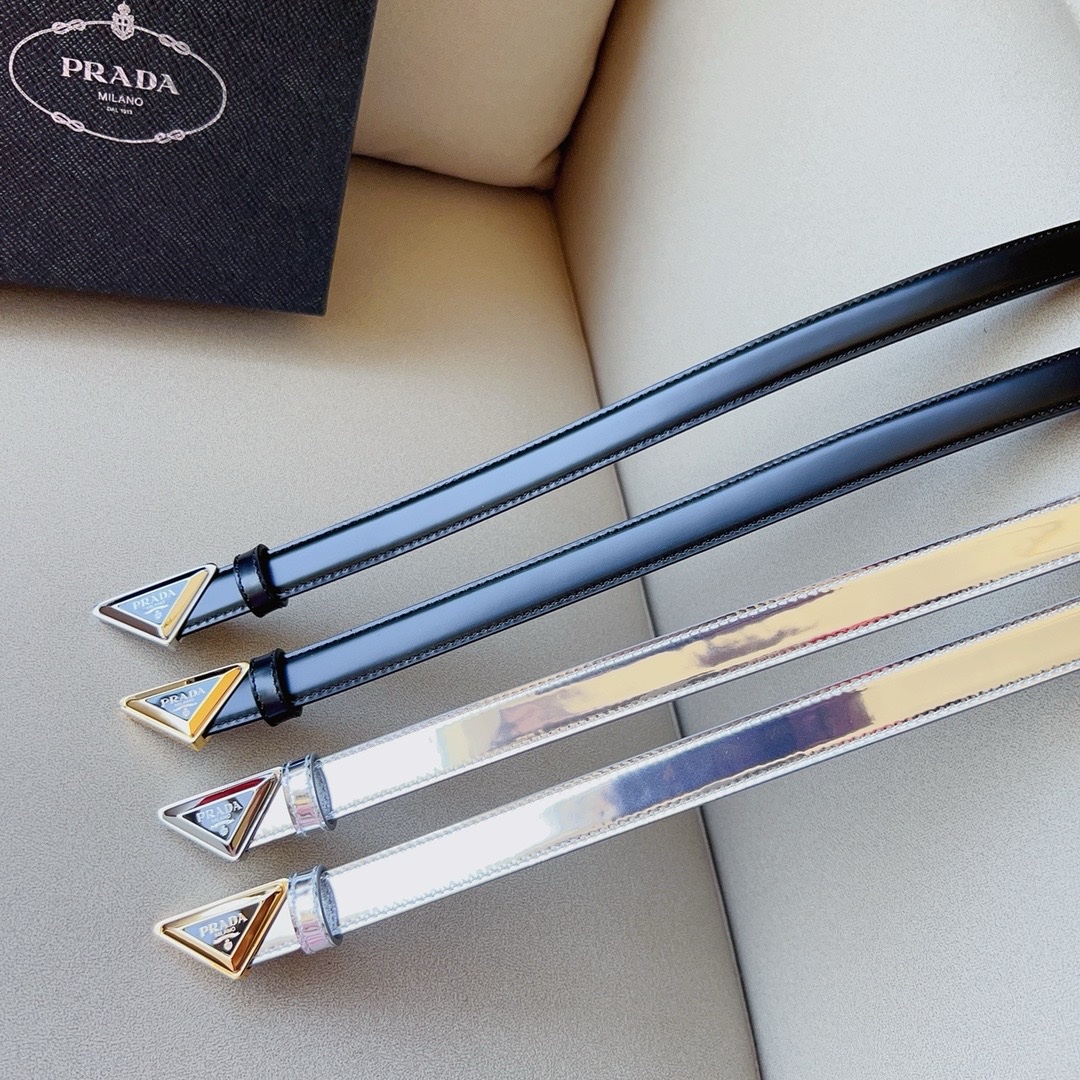 Prada Belts Are Adorned With The Iconic Enameled-Metal Triangle Logo - Image 10
