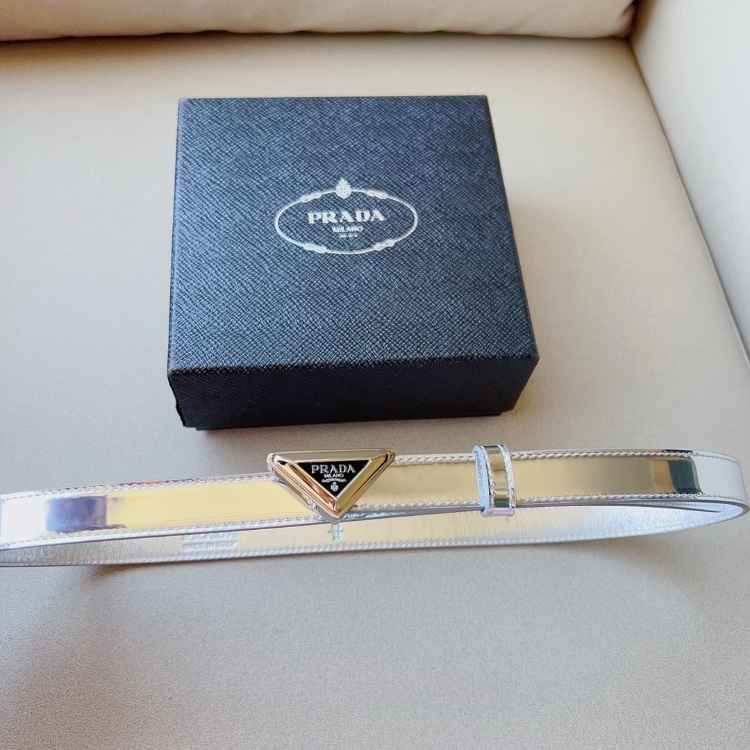 Prada Belts Are Adorned With The Iconic Enameled-Metal Triangle Logo - Image 9