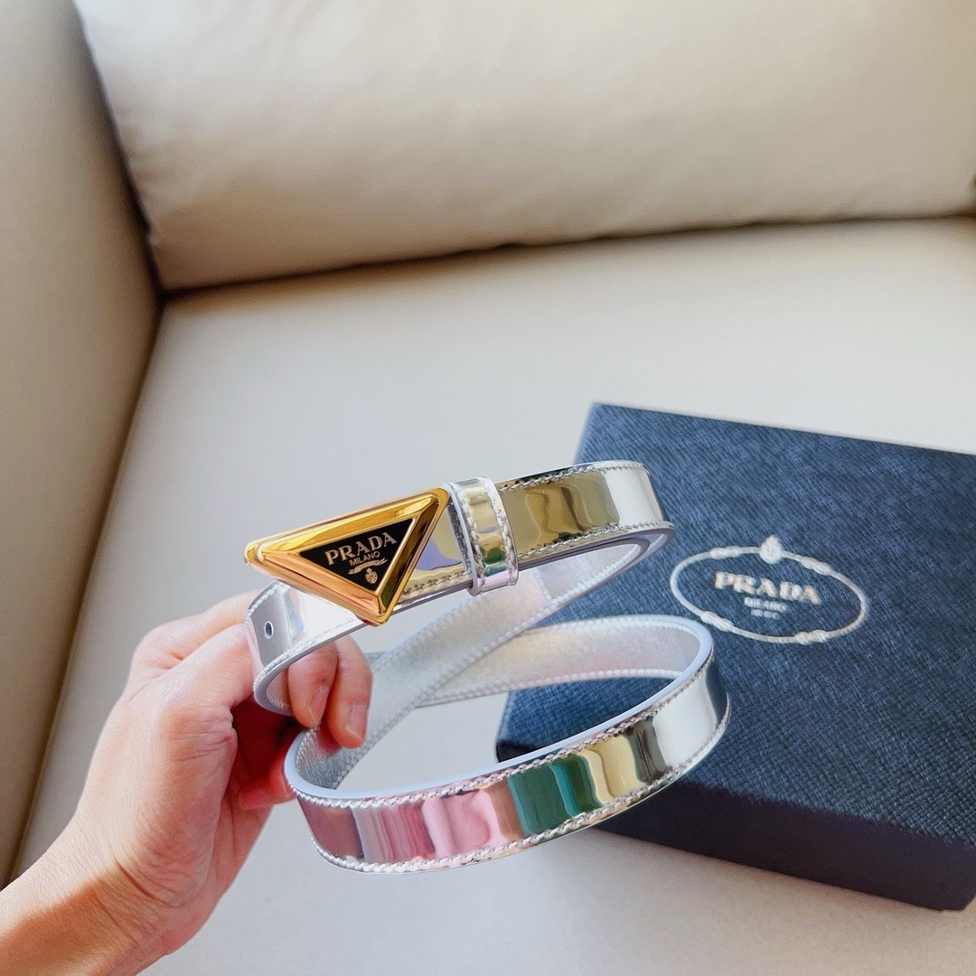 Prada Belts Are Adorned With The Iconic Enameled-Metal Triangle Logo - Image 6
