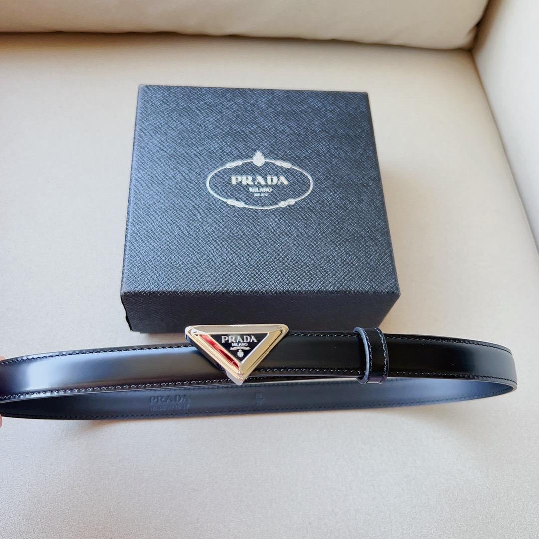 Prada Belts Are Adorned With The Iconic Enameled-Metal Triangle Logo - Image 3