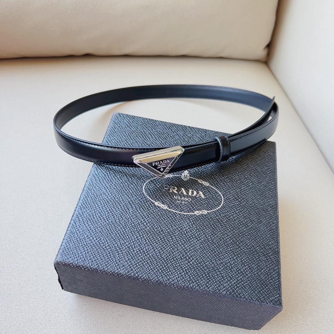 Prada Belts Are Adorned With The Iconic Enameled-Metal Triangle Logo - Image 2