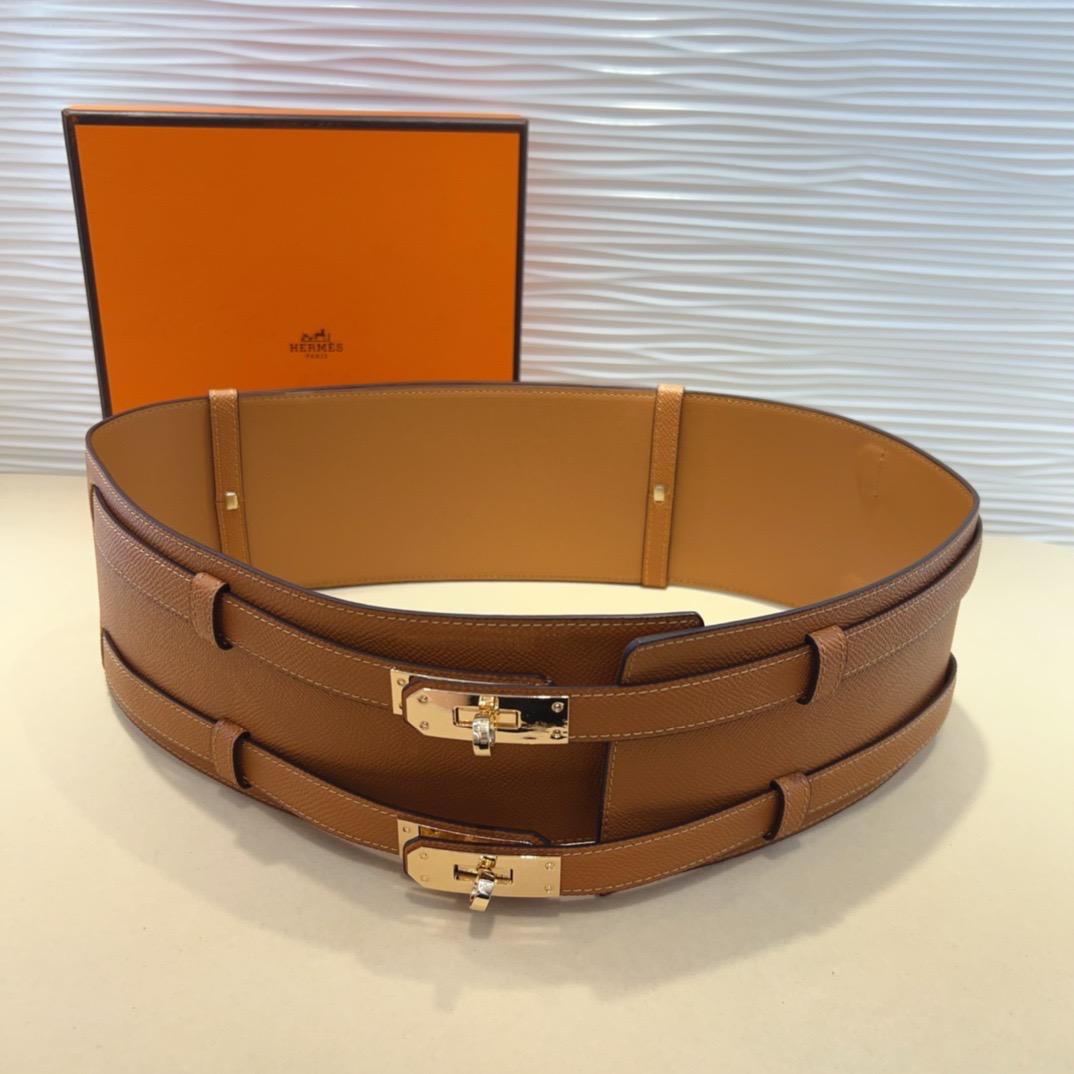blue Hermès Belt Featuring Signature Silver-Toned Kelly Hardware Closures - Image 3