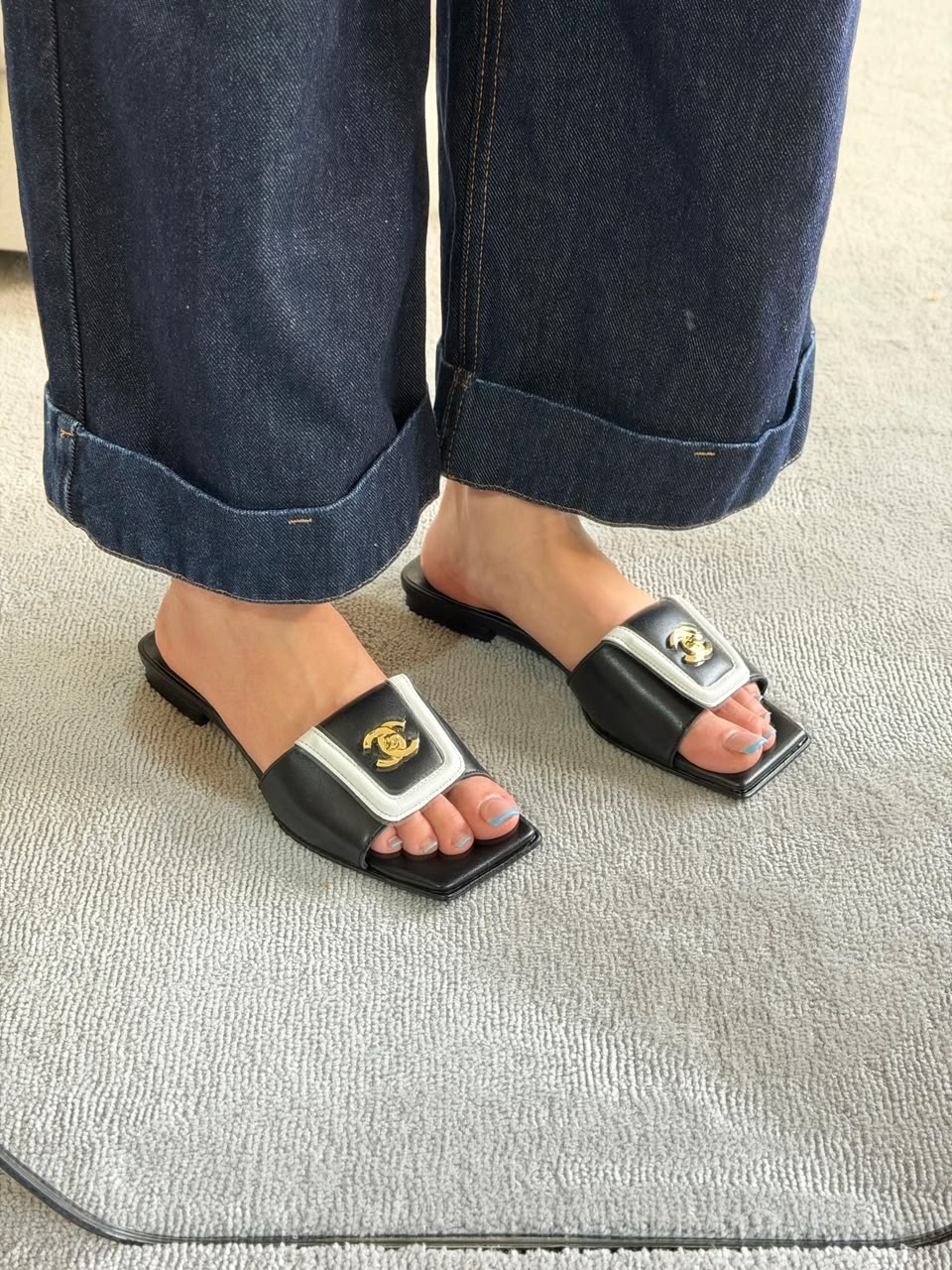 Chanel Mules Leather Strap - Image 6