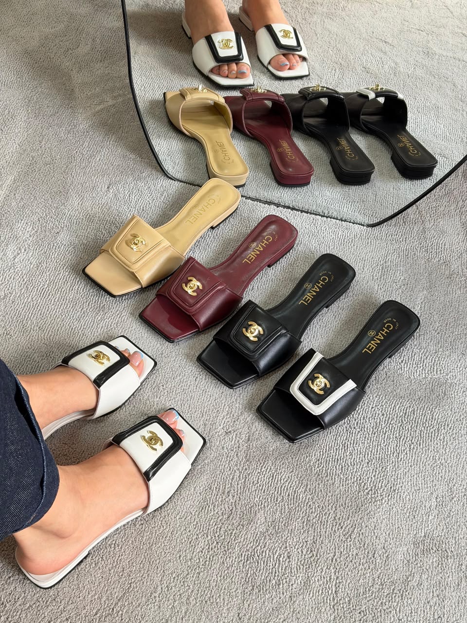 Chanel Mules Leather Strap