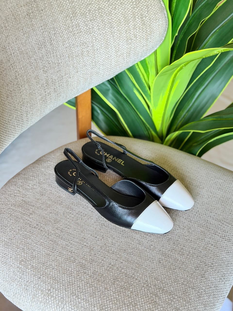 Chanel Ballet Flats Chanel Slingback Flats And Chanel Calfskin Slingback Heels - Image 5