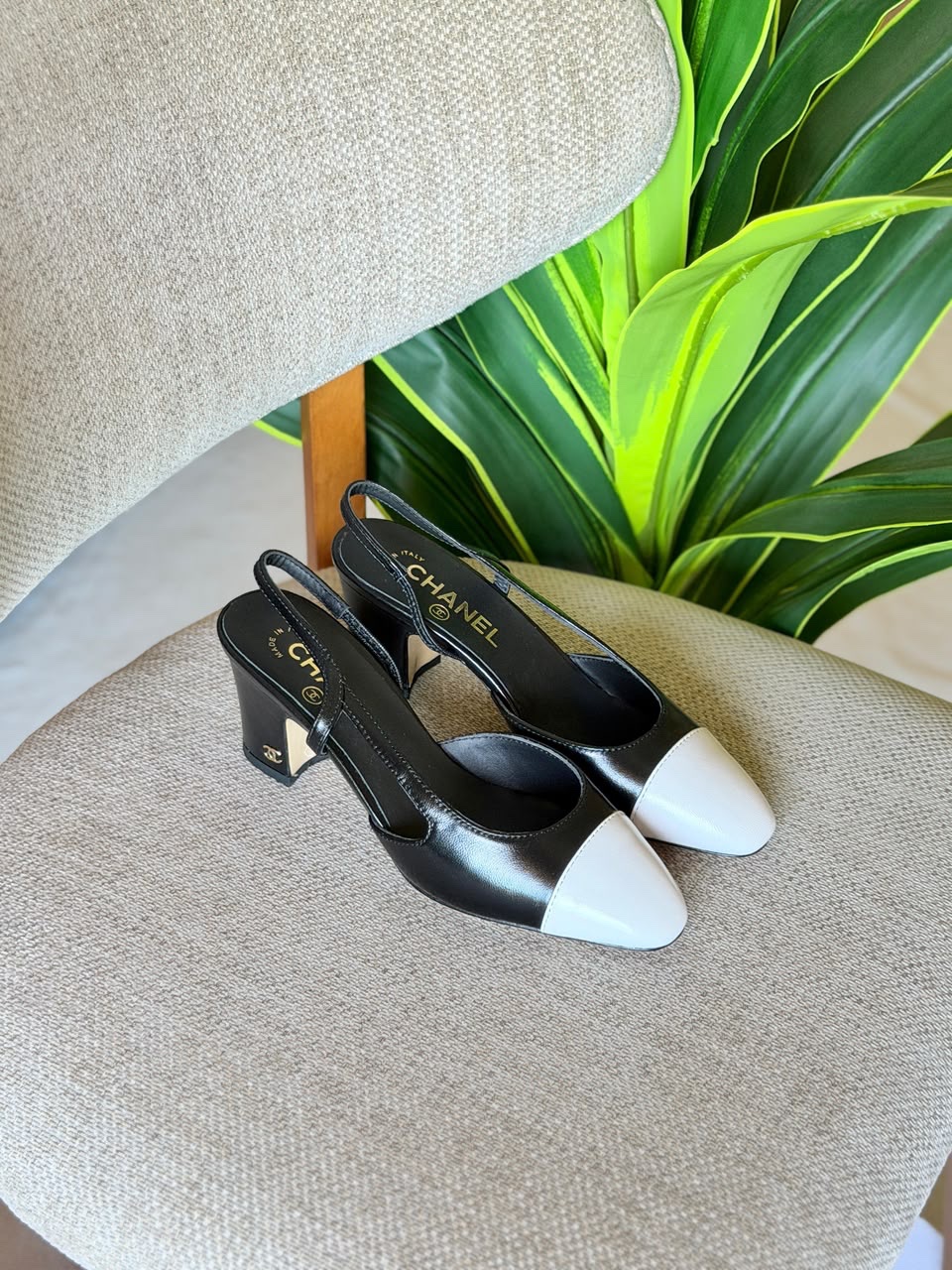 Chanel Ballet Flats Chanel Slingback Flats And Chanel Calfskin Slingback Heels - Image 6