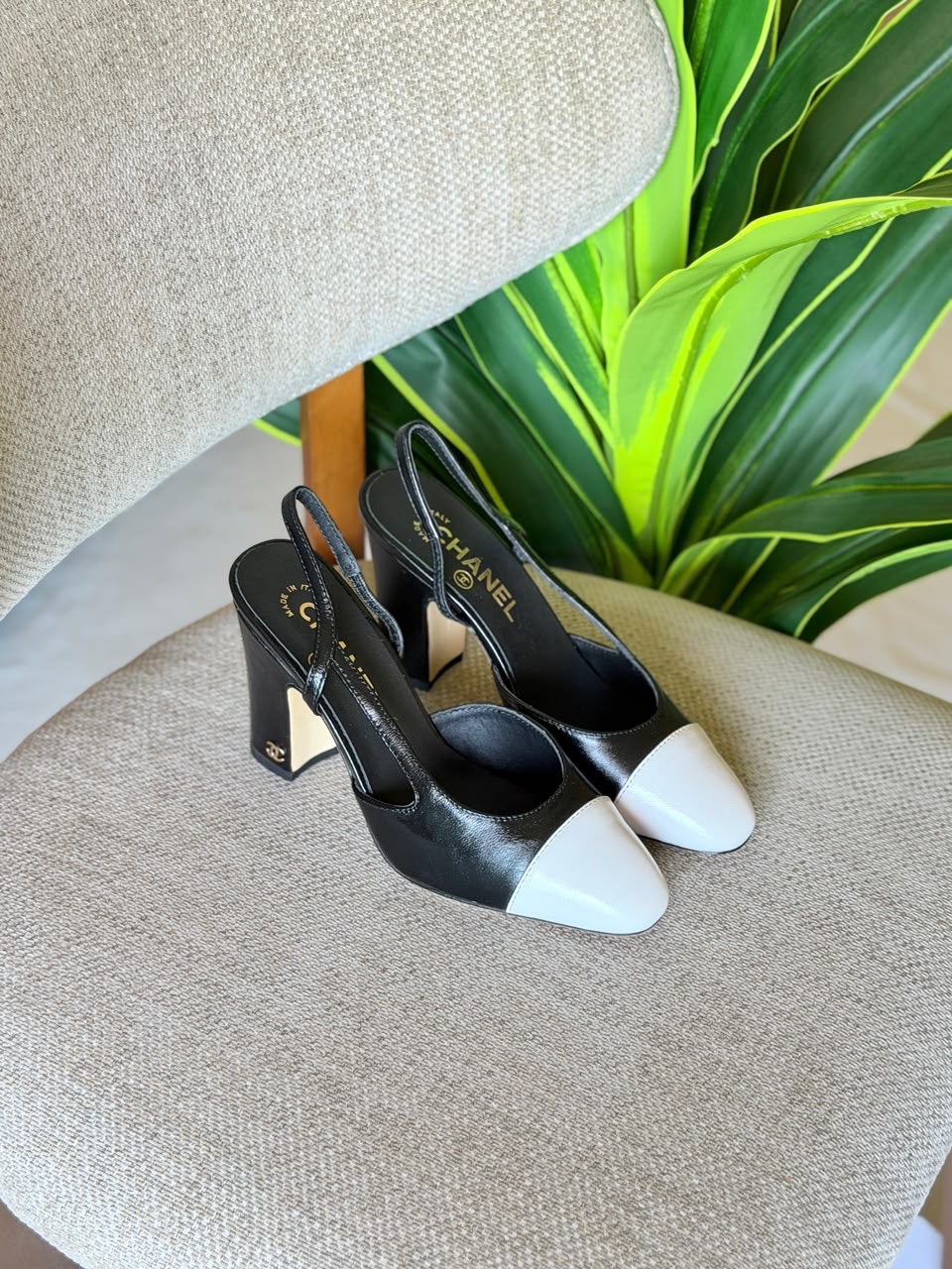 Chanel Ballet Flats Chanel Slingback Flats And Chanel Calfskin Slingback Heels - Image 8