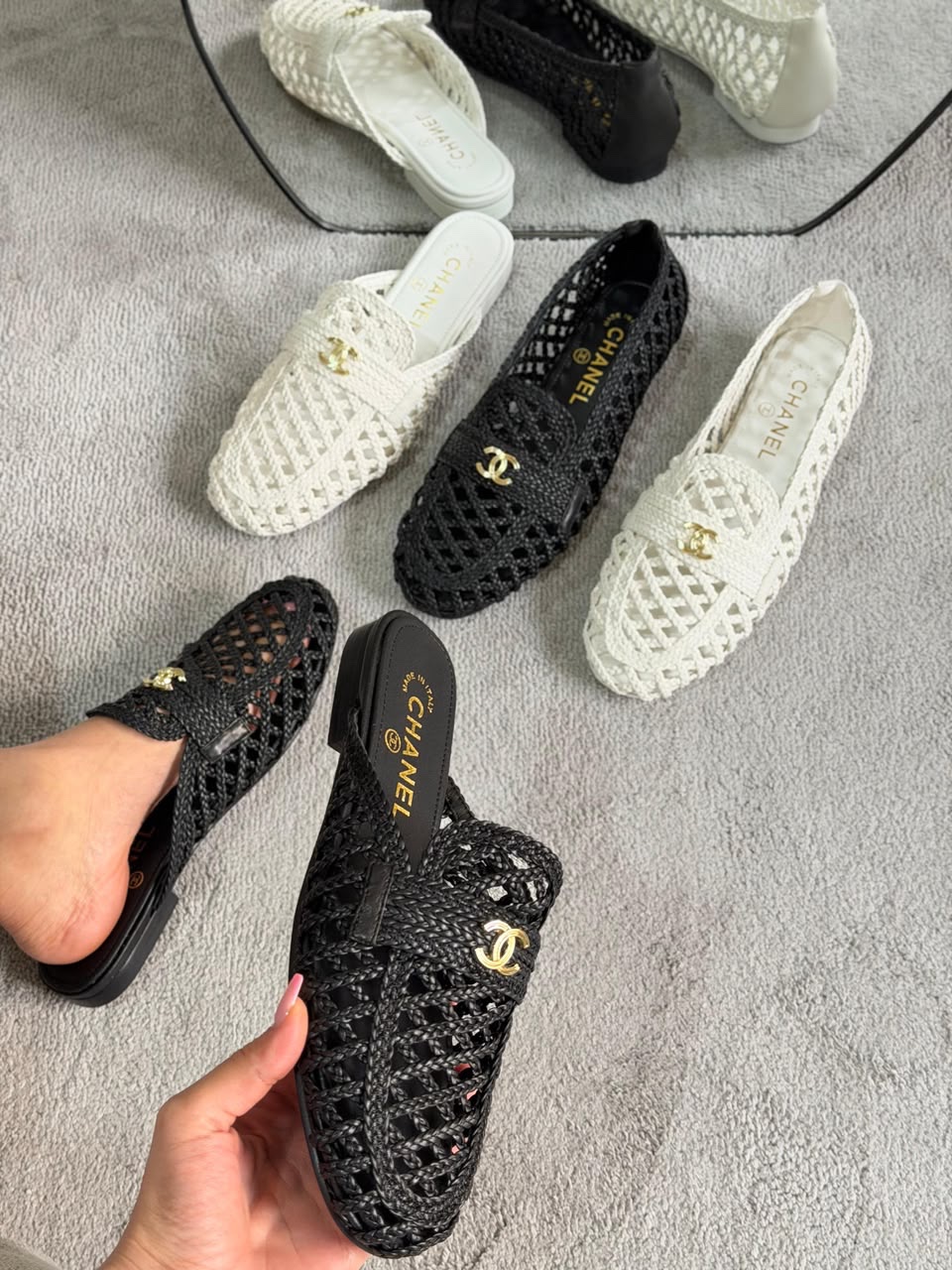 Chanel Braided Mules