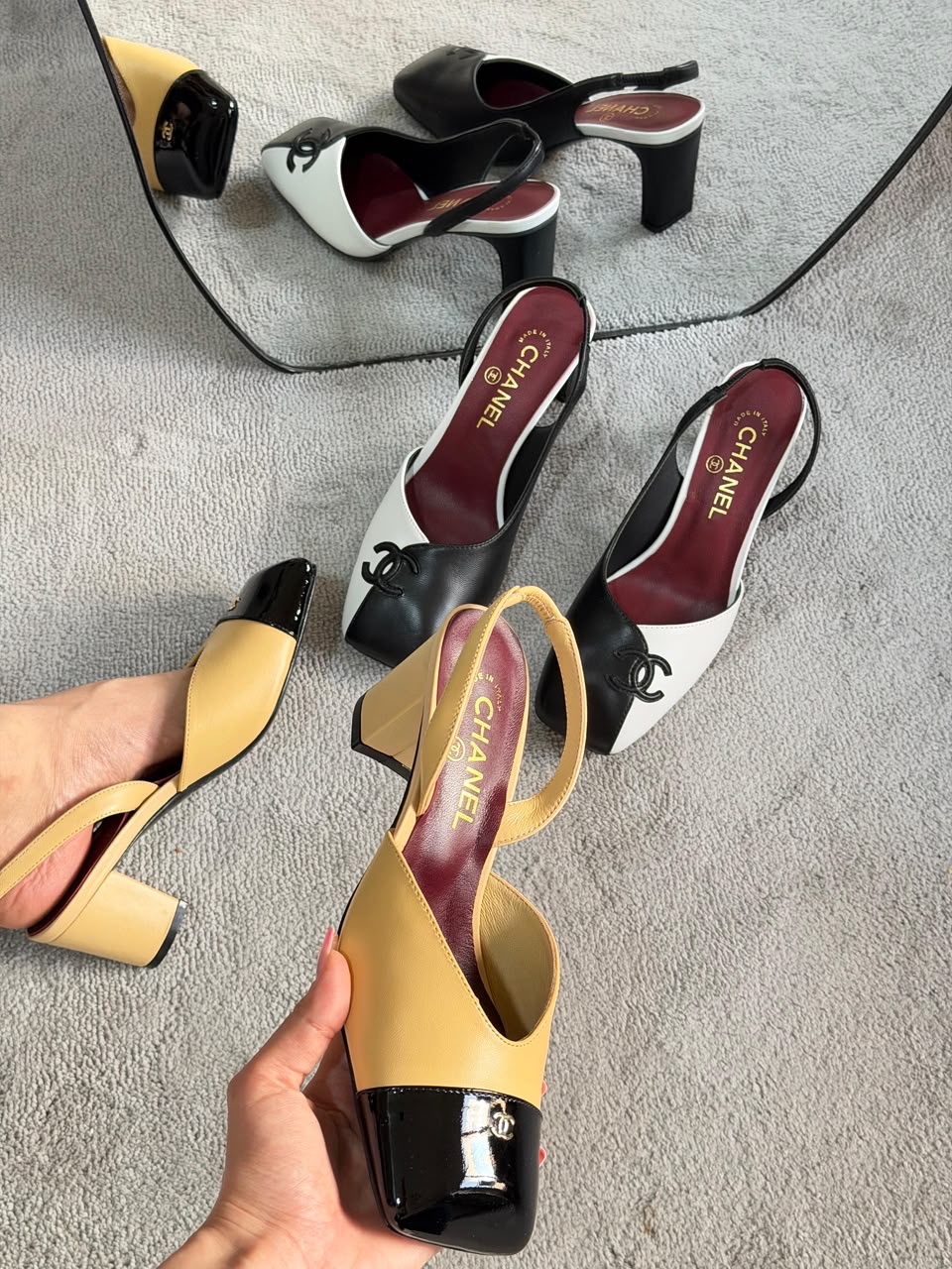 Chanel CC Slingback Pumps