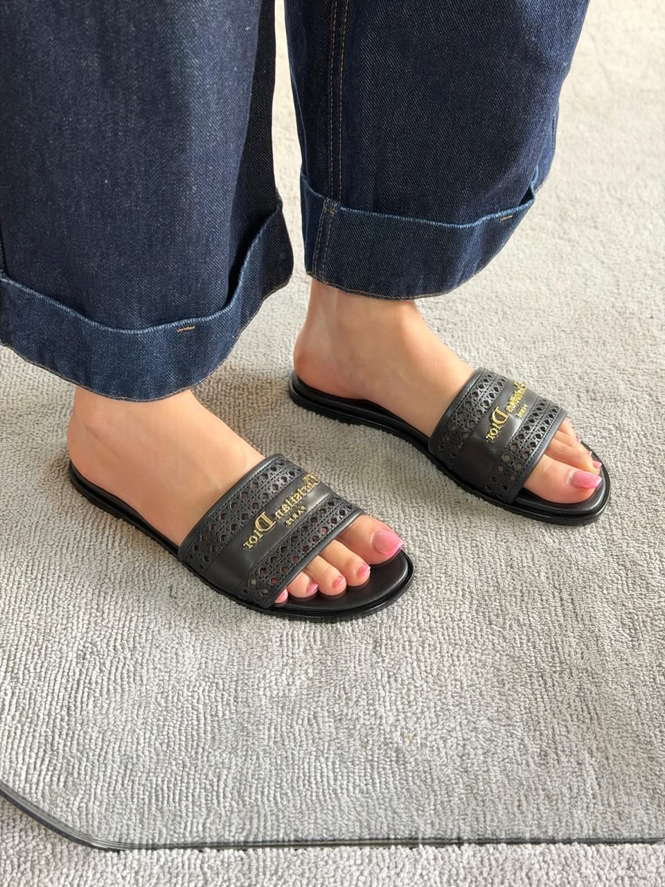 Christian Dior D-Lane Slides And Dior D-Lane Heeled Slides - Image 7