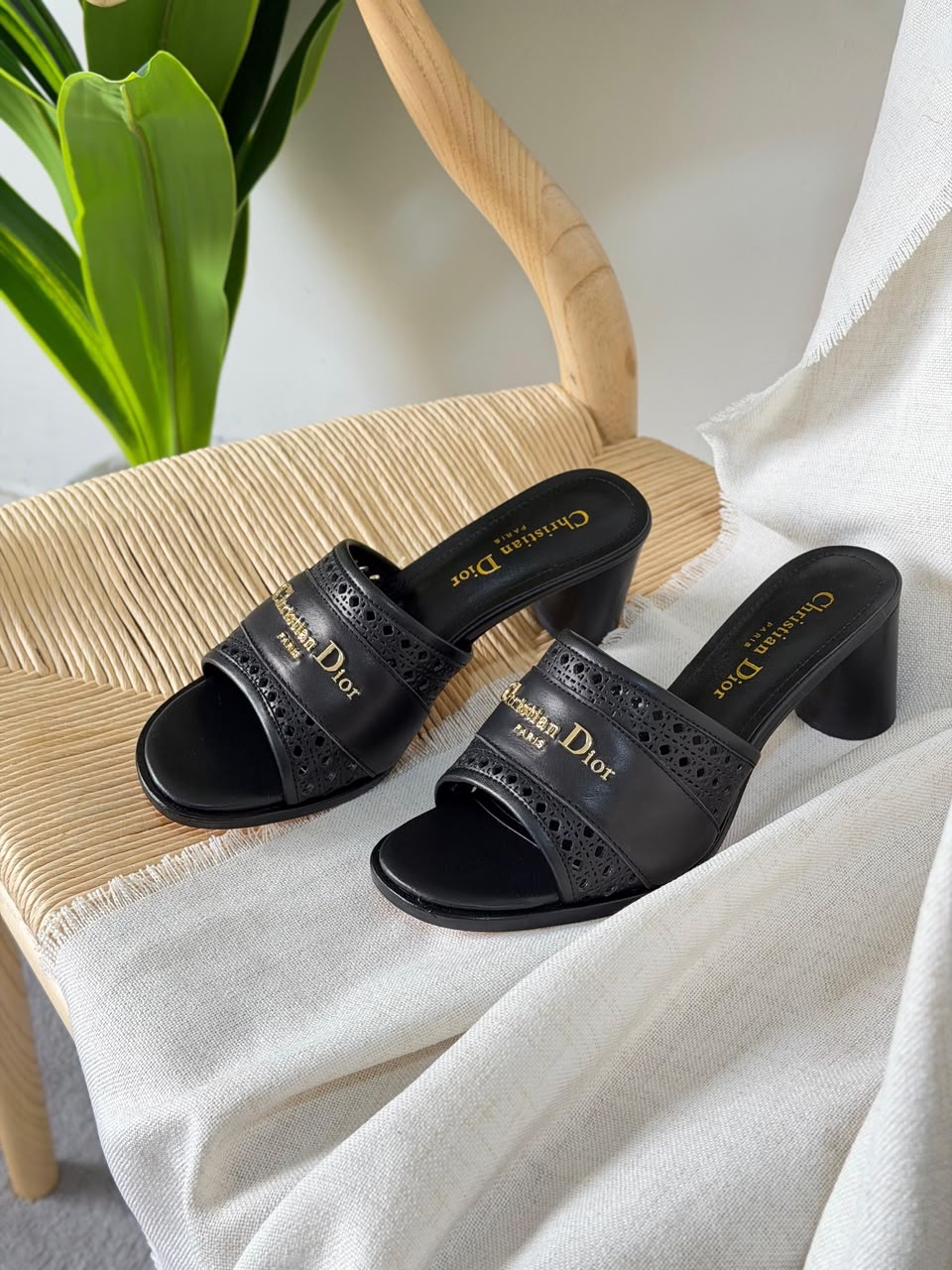 Christian Dior D-Lane Slides And Dior D-Lane Heeled Slides - Image 2