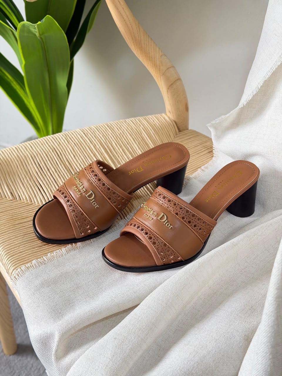 Christian Dior D-Lane Slides And Dior D-Lane Heeled Slides - Image 4