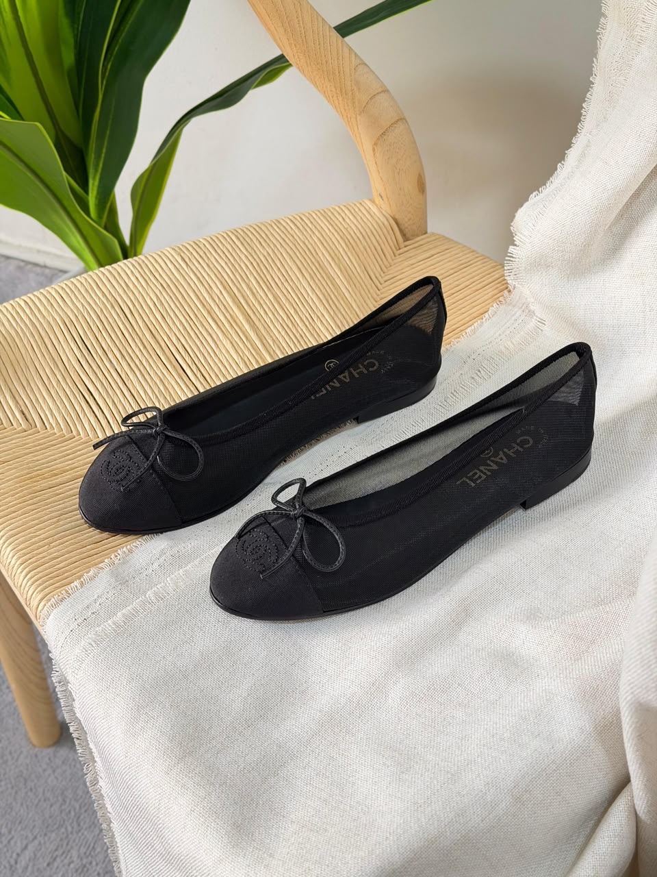 Chanel mesh ballet flats And Chanel Slingback Sandals Heels - Image 11