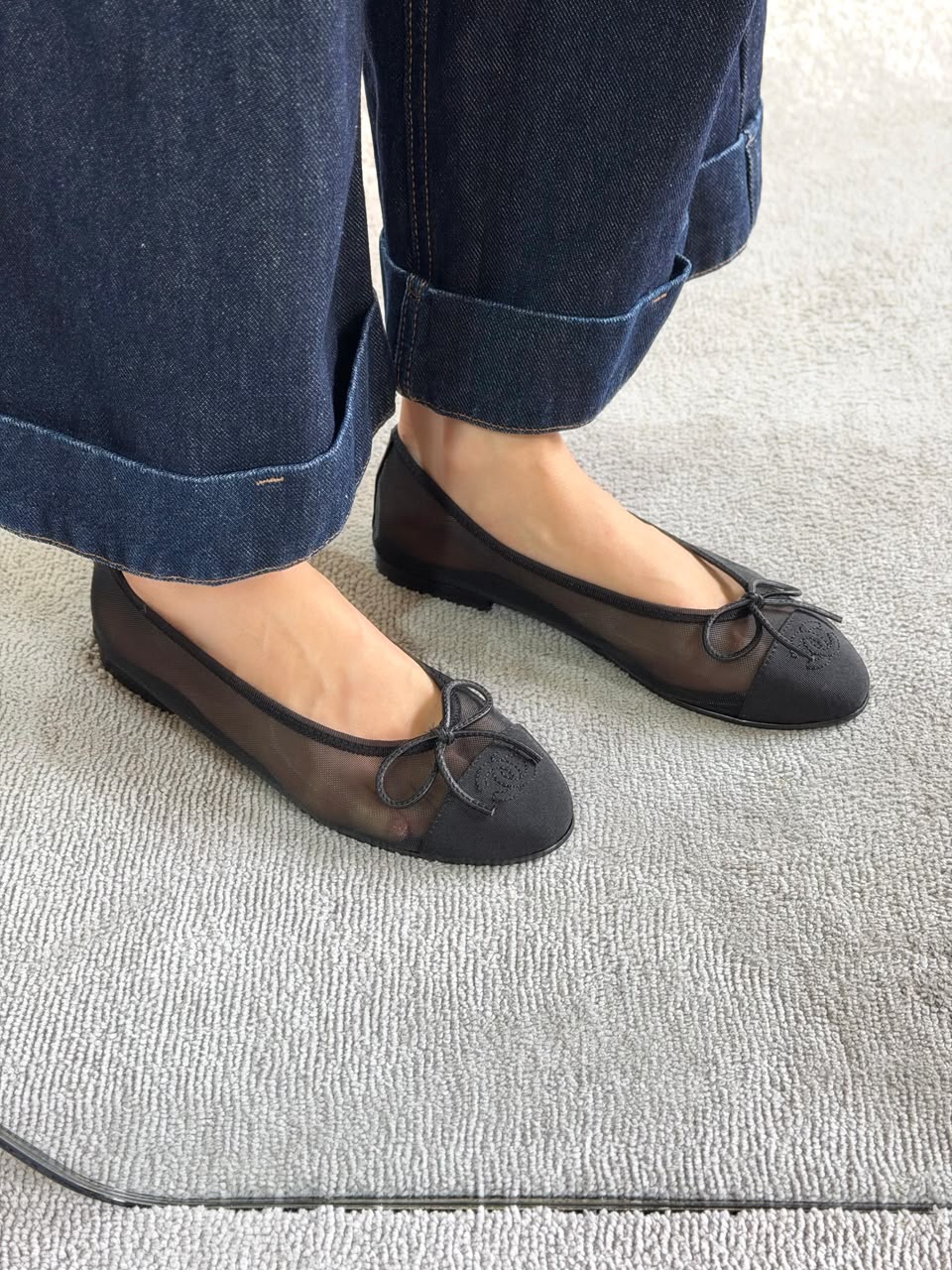 Chanel mesh ballet flats And Chanel Slingback Sandals Heels - Image 12