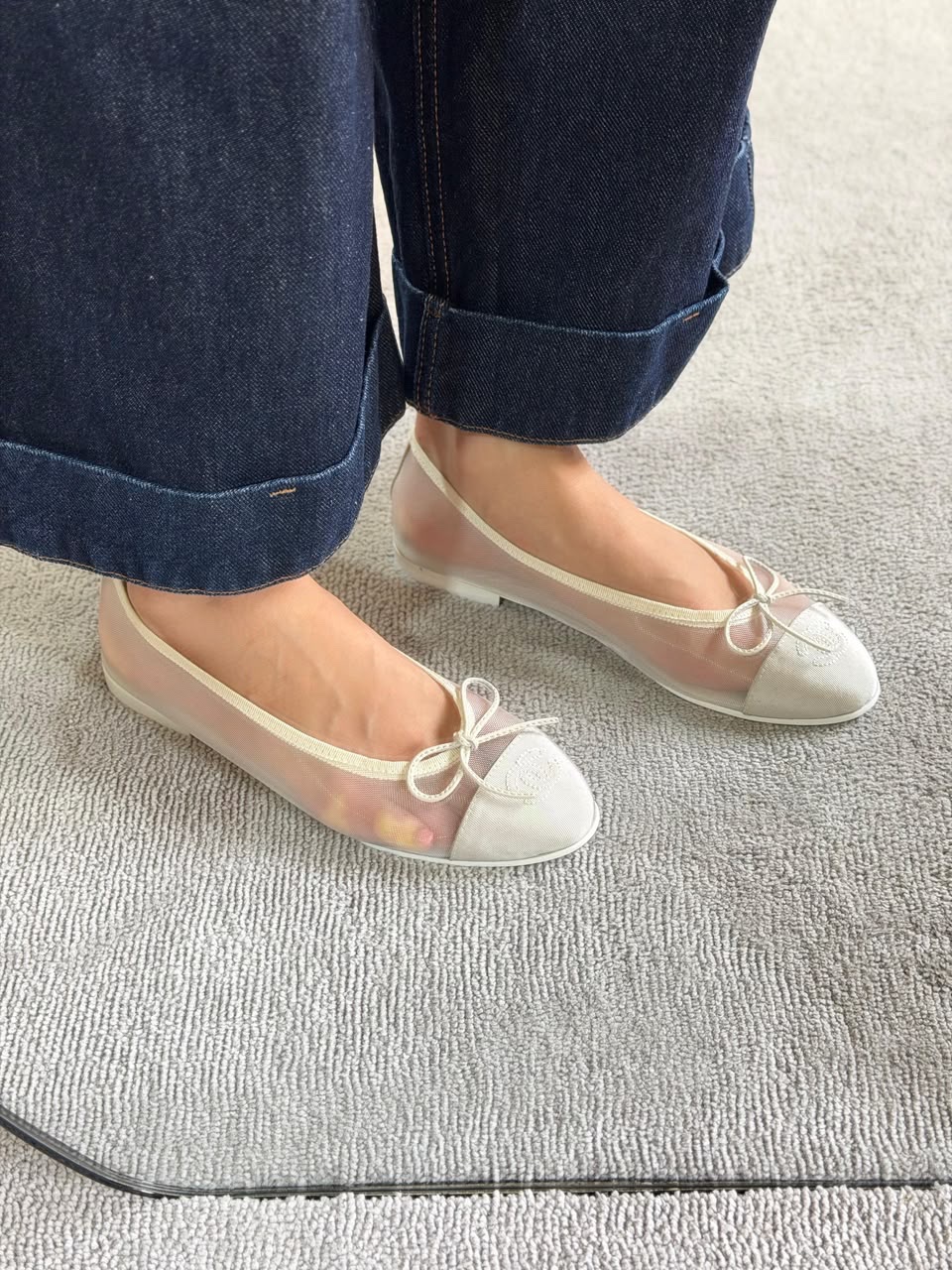 Chanel mesh ballet flats And Chanel Slingback Sandals Heels - Image 10