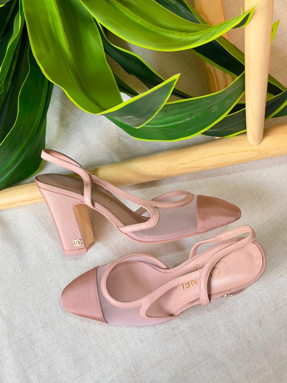 Chanel mesh ballet flats And Chanel Slingback Sandals Heels - Image 2