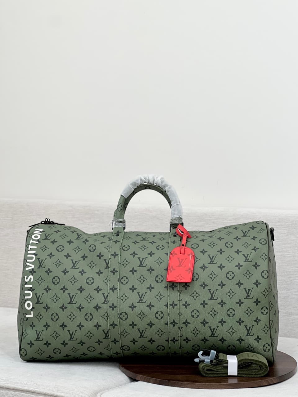 Louis Vuitton Keepall Bandouliere Damier Cobalt Race Travel Bag, - Image 2