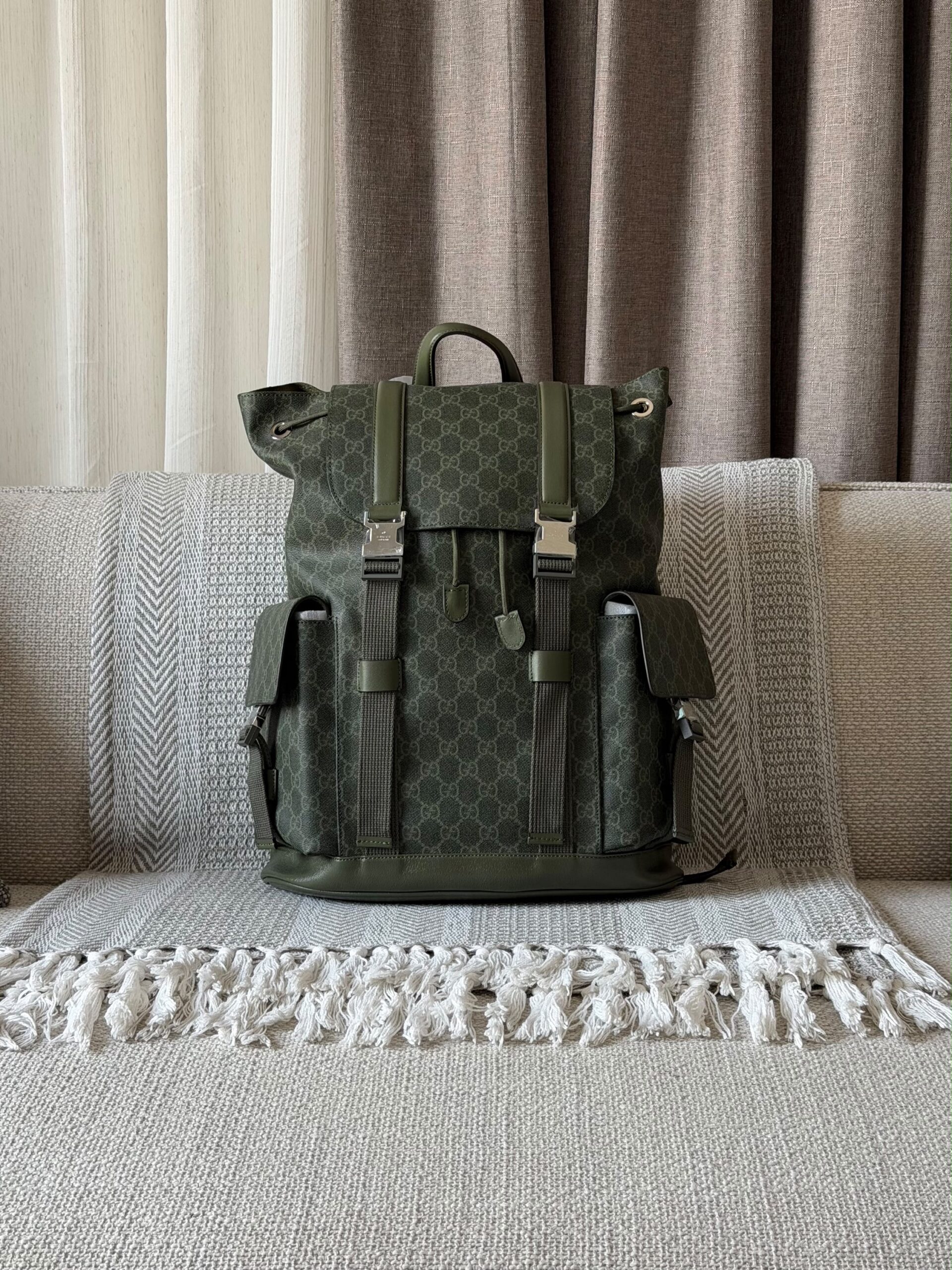 Gucci GG Monogram Large Backpack